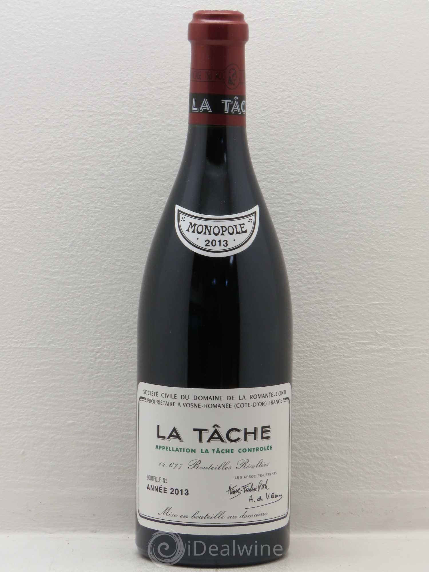 La Tâche Grand Cru Domaine de la Romanée-Conti 2013 - Lot de 1 bouteille - 0