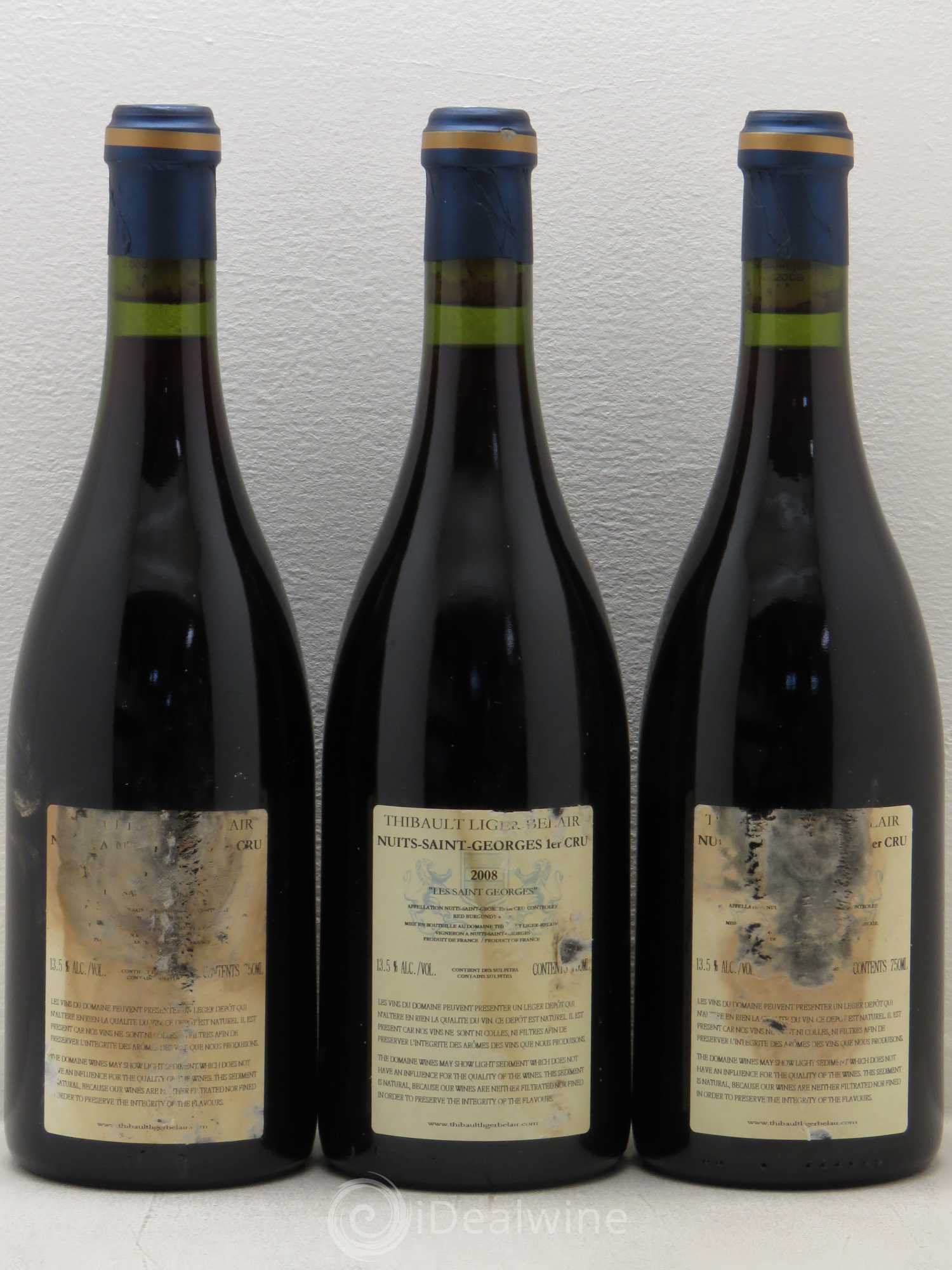 Nuits-Saint-Georges 1er Cru Les Saint-Georges Thibault Liger-Belair 2008 - Lot de 3 bouteilles - 1