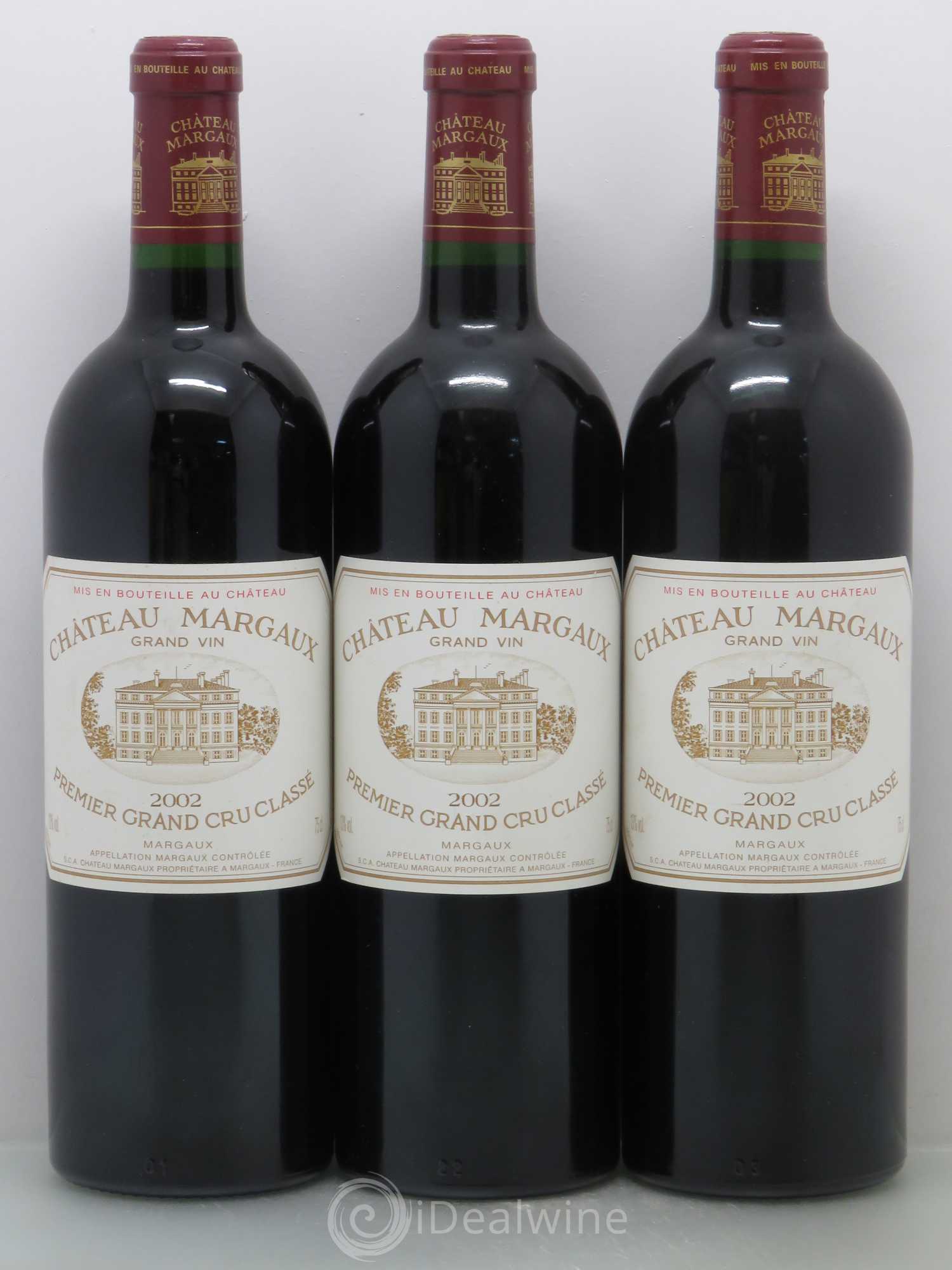 Château Margaux 1er Grand Cru Classé 2002 - Lot de 3 bouteilles - 0