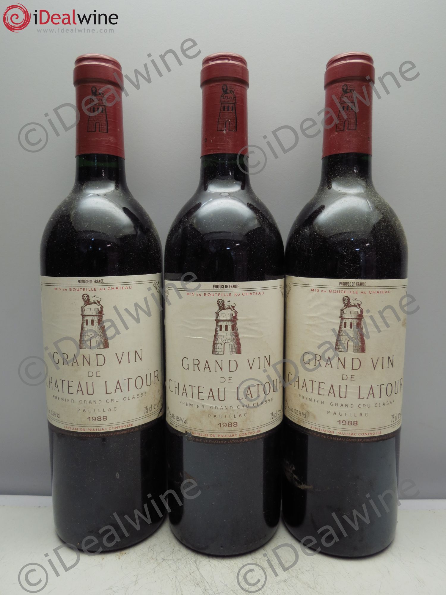 Château Latour 1er Grand Cru Classé 1988 - Lot de 3 bouteilles - 0