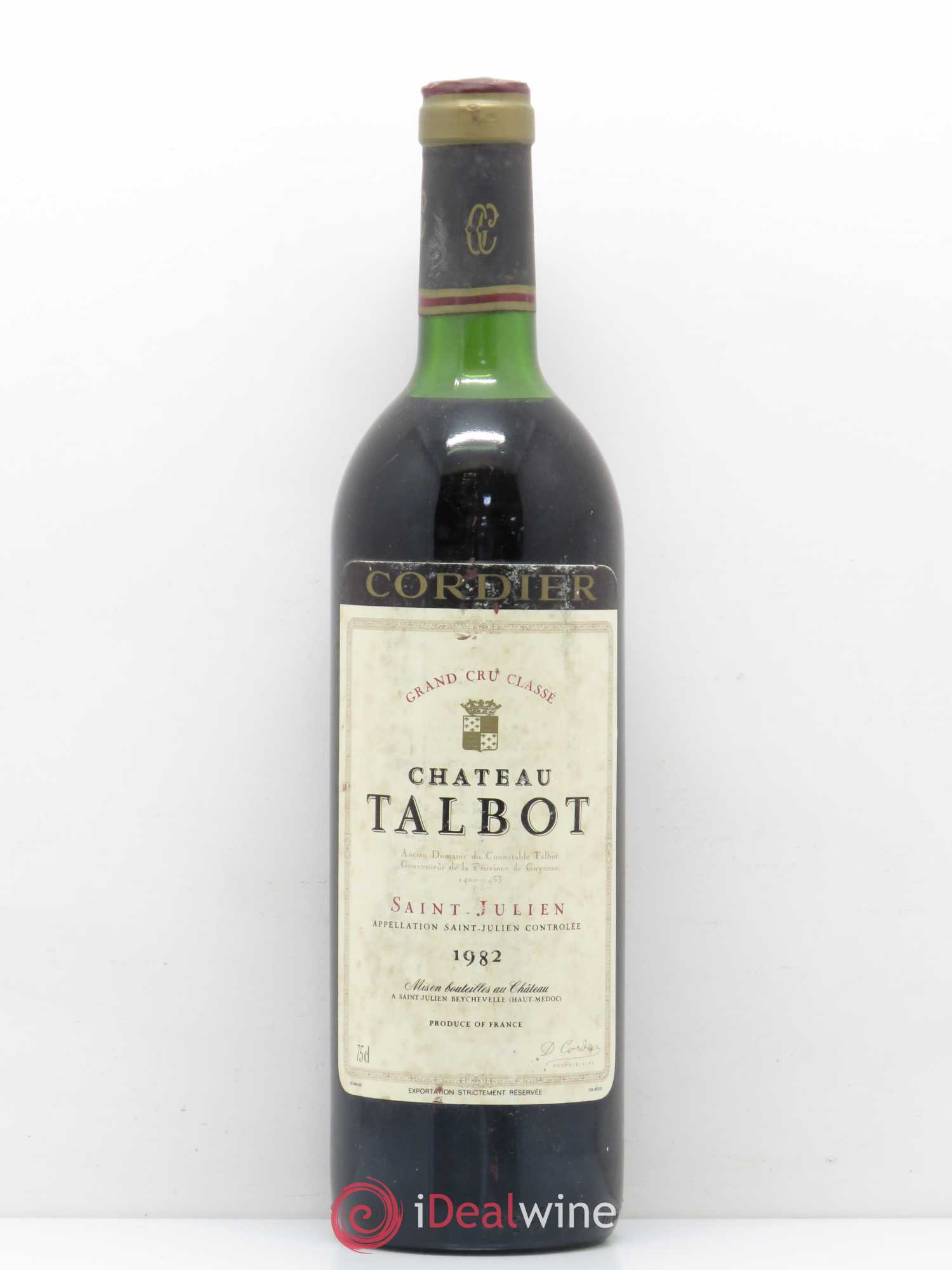 Château Talbot 4ème Grand Cru Classé (sans prix de réserve) 1982 - Lot de 1 bouteille - 0