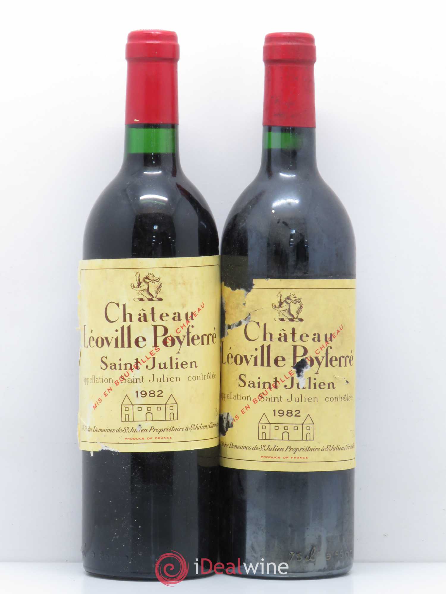 Château Léoville Poyferré 2ème Grand Cru Classé (sans prix de réserve) 1982 - Lot de 2 bouteilles - 0