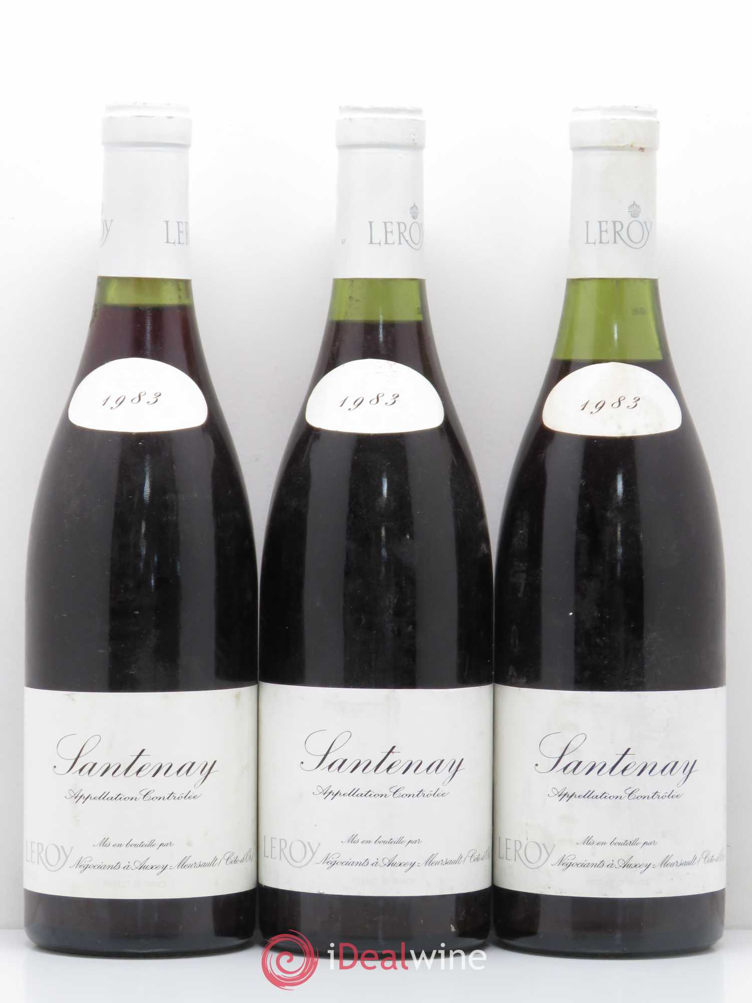 Santenay Leroy SA (sans prix de réserve) 1983 - Lot de 3 bouteilles - 0