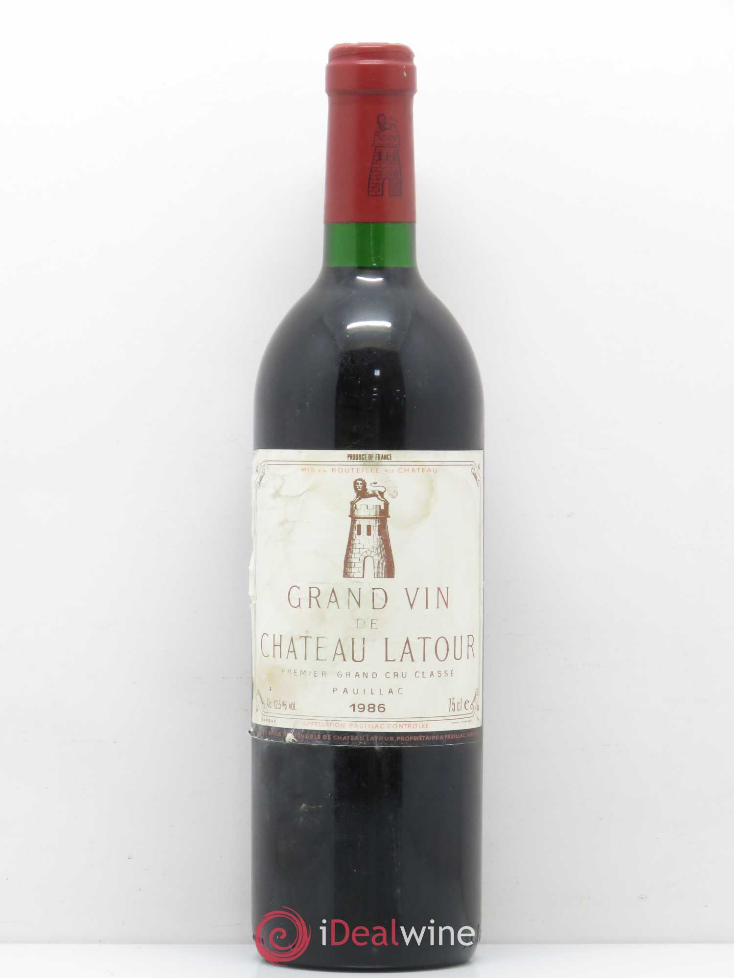 Château Latour 1er Grand Cru Classé 1986 - Lot de 1 bouteille - 0