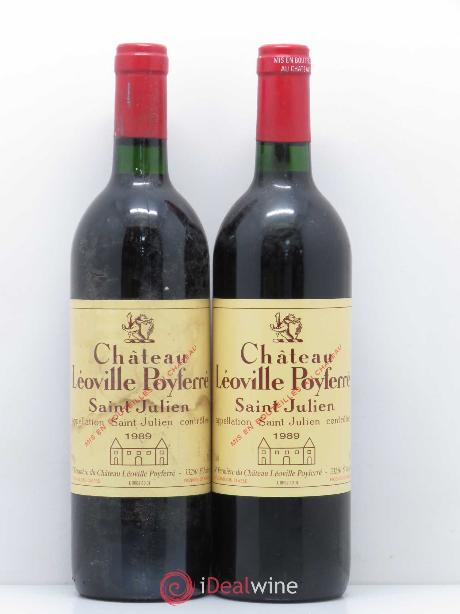 Château Léoville Poyferré 2ème Grand Cru Classé 1989 - Lot de 2 bouteilles - 0