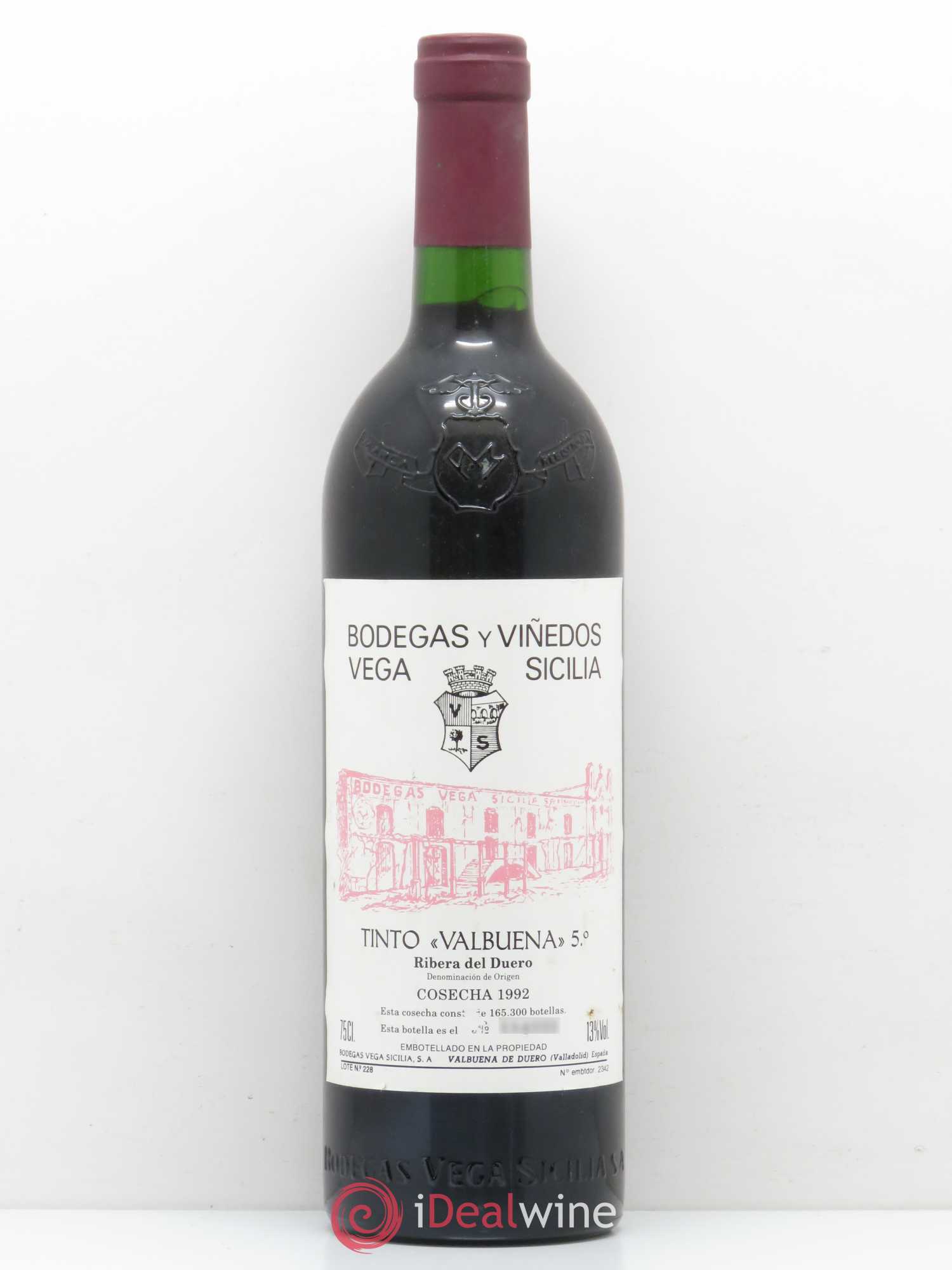 Ribera Del Duero DO Vega Sicilia Valbuena 5 ano Famille Alvarez 1992 - Lot de 1 bouteille - 0