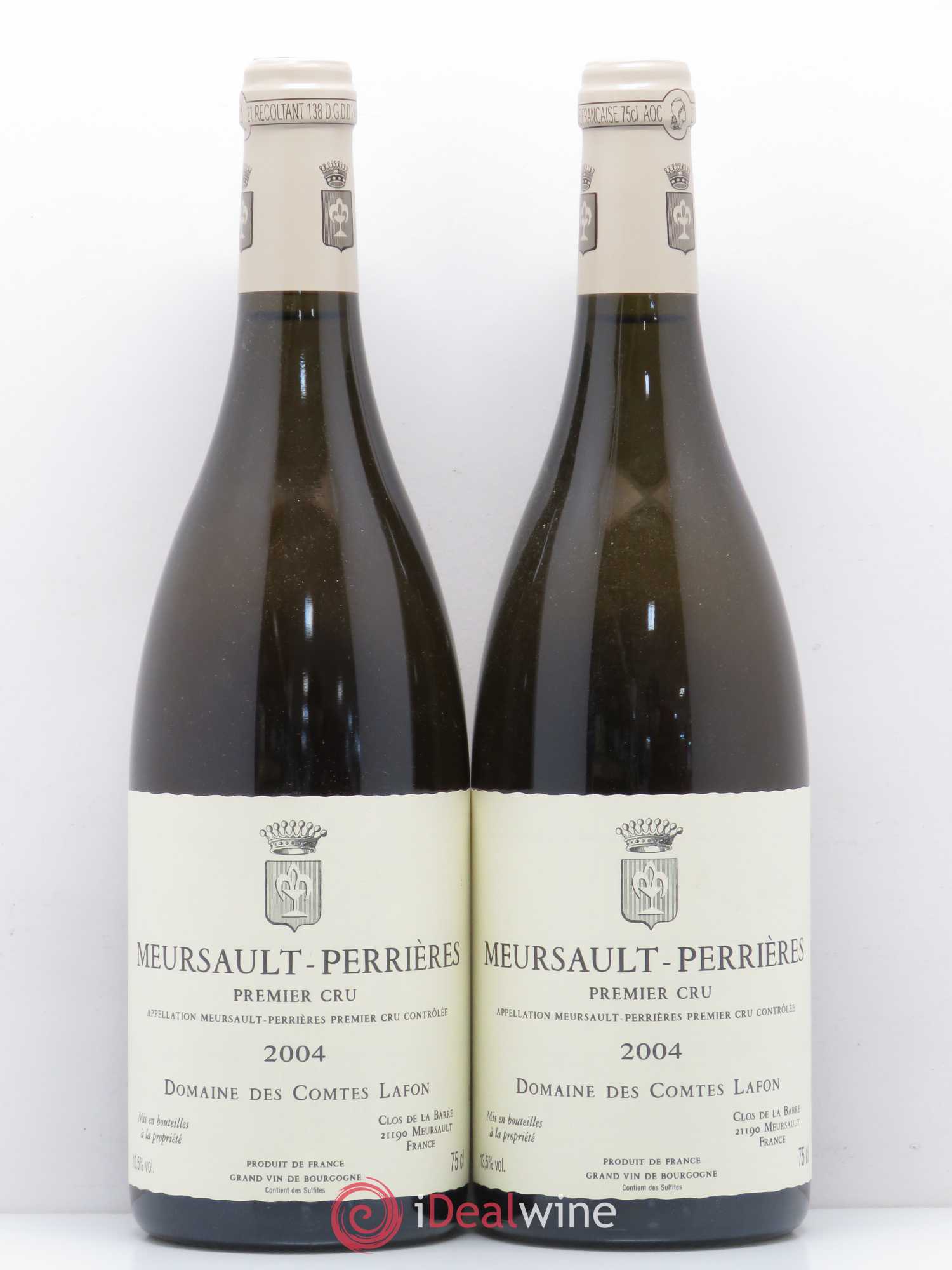 Meursault 1er Cru Perrières Comtes Lafon (Domaine des) 2004 - Lot de 2 bouteilles - 0