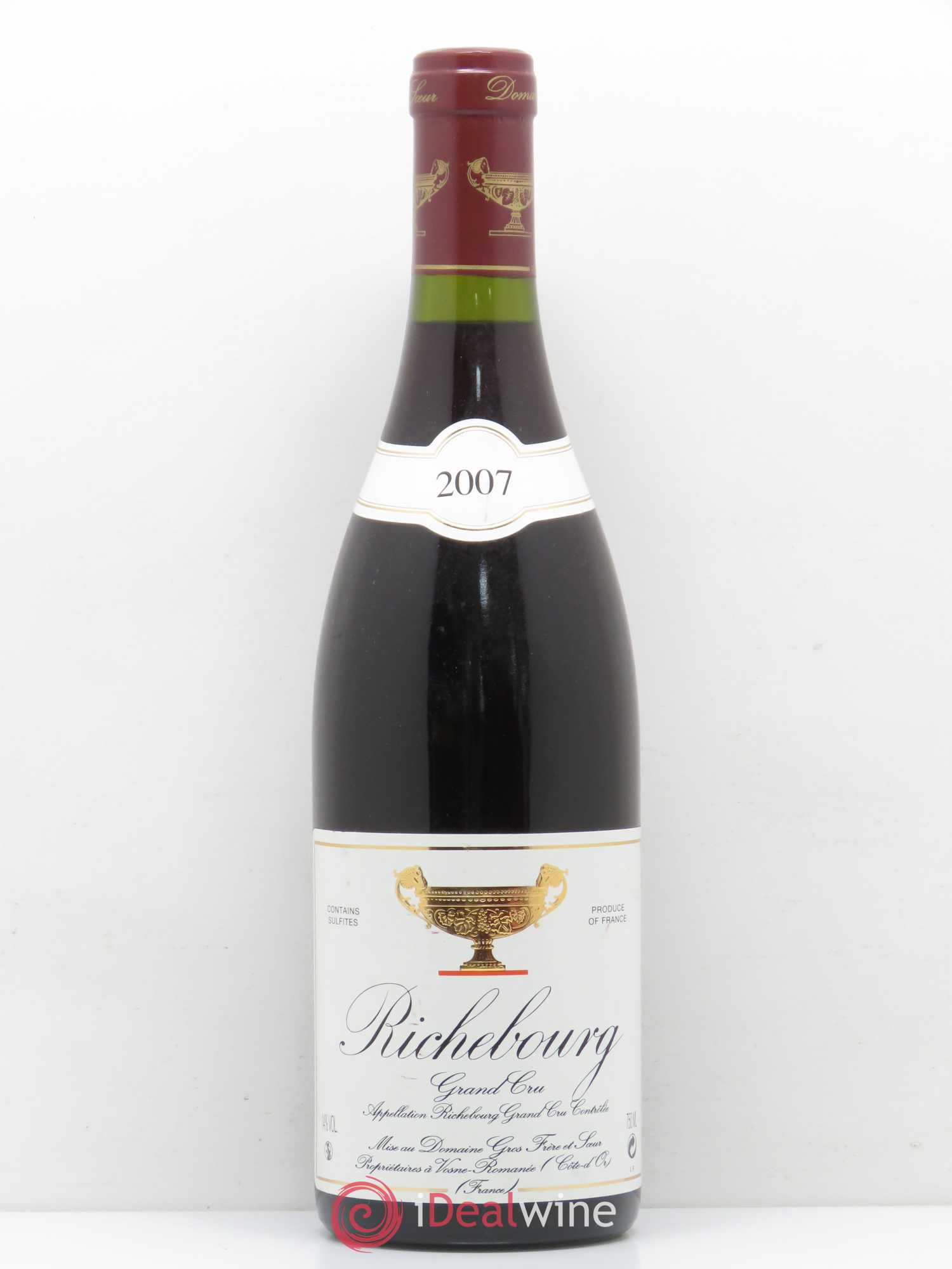 Richebourg Grand Cru Gros Frère et Soeur 2007 - Posten von 1 Flasche - 0