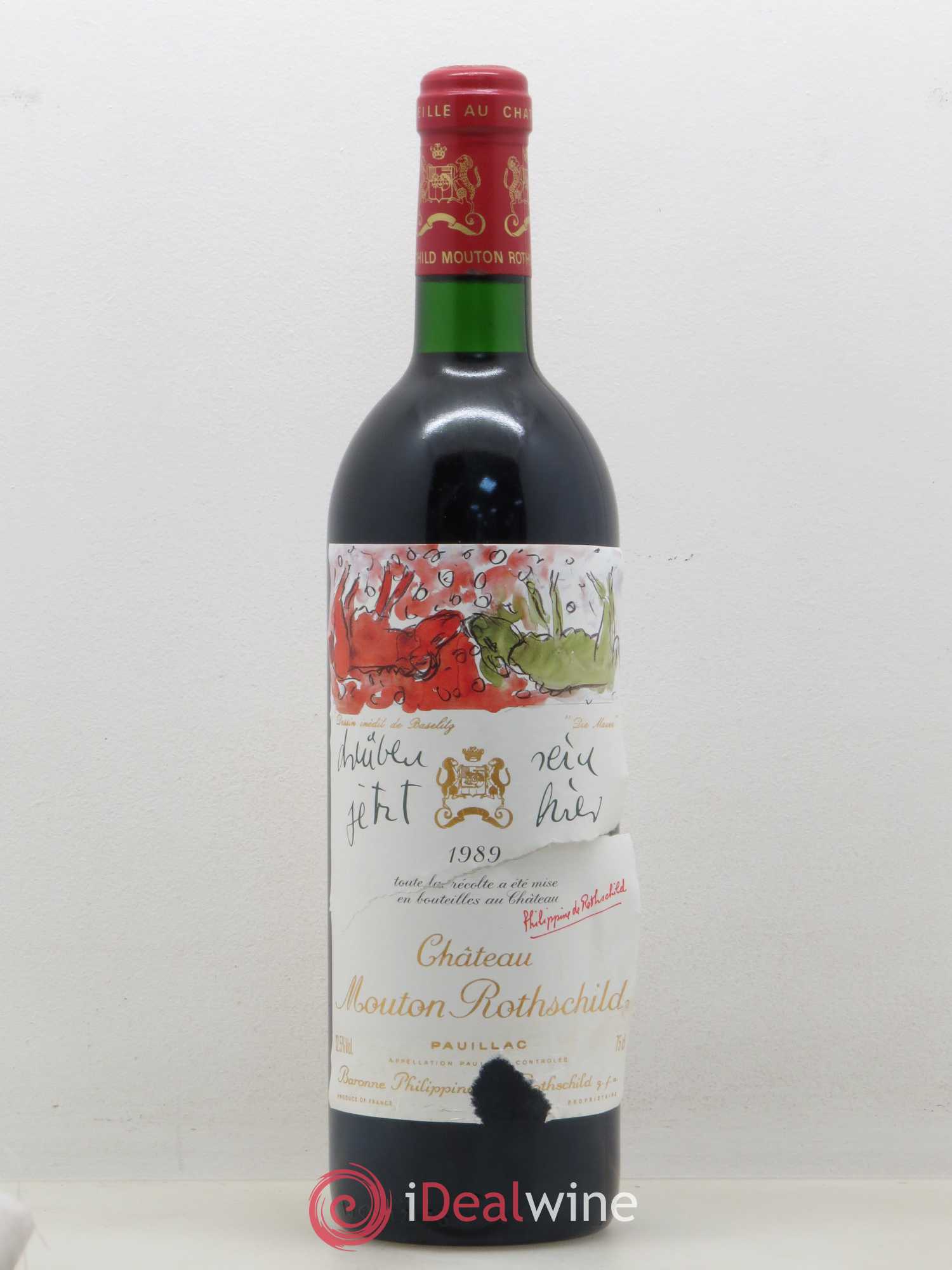 Château Mouton Rothschild 1er Grand Cru Classé 1989 - Lot de 1 bouteille - 0