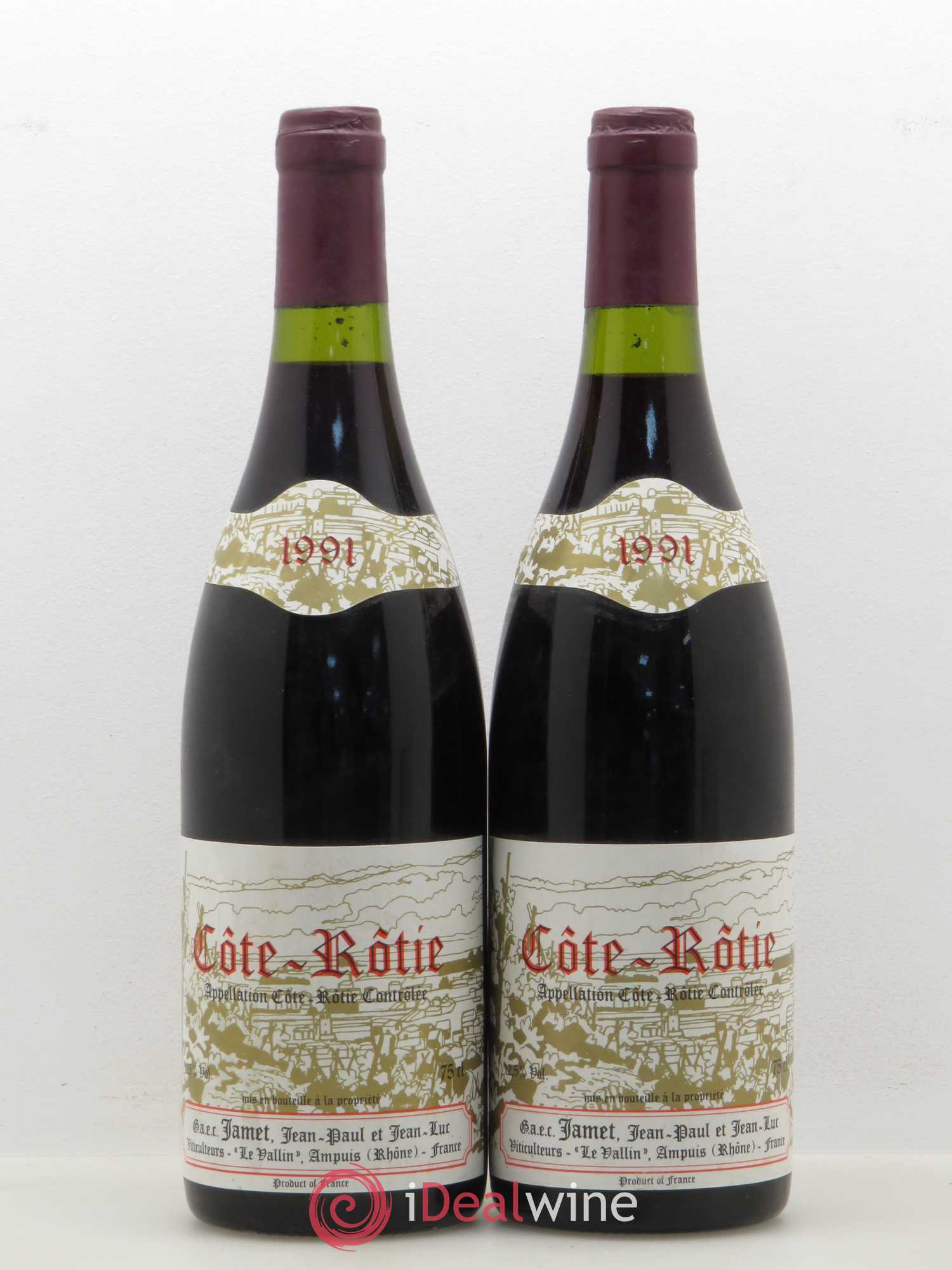 Côte-Rôtie Jamet (Domaine) 1991 - Lot de 2 bouteilles - 0
