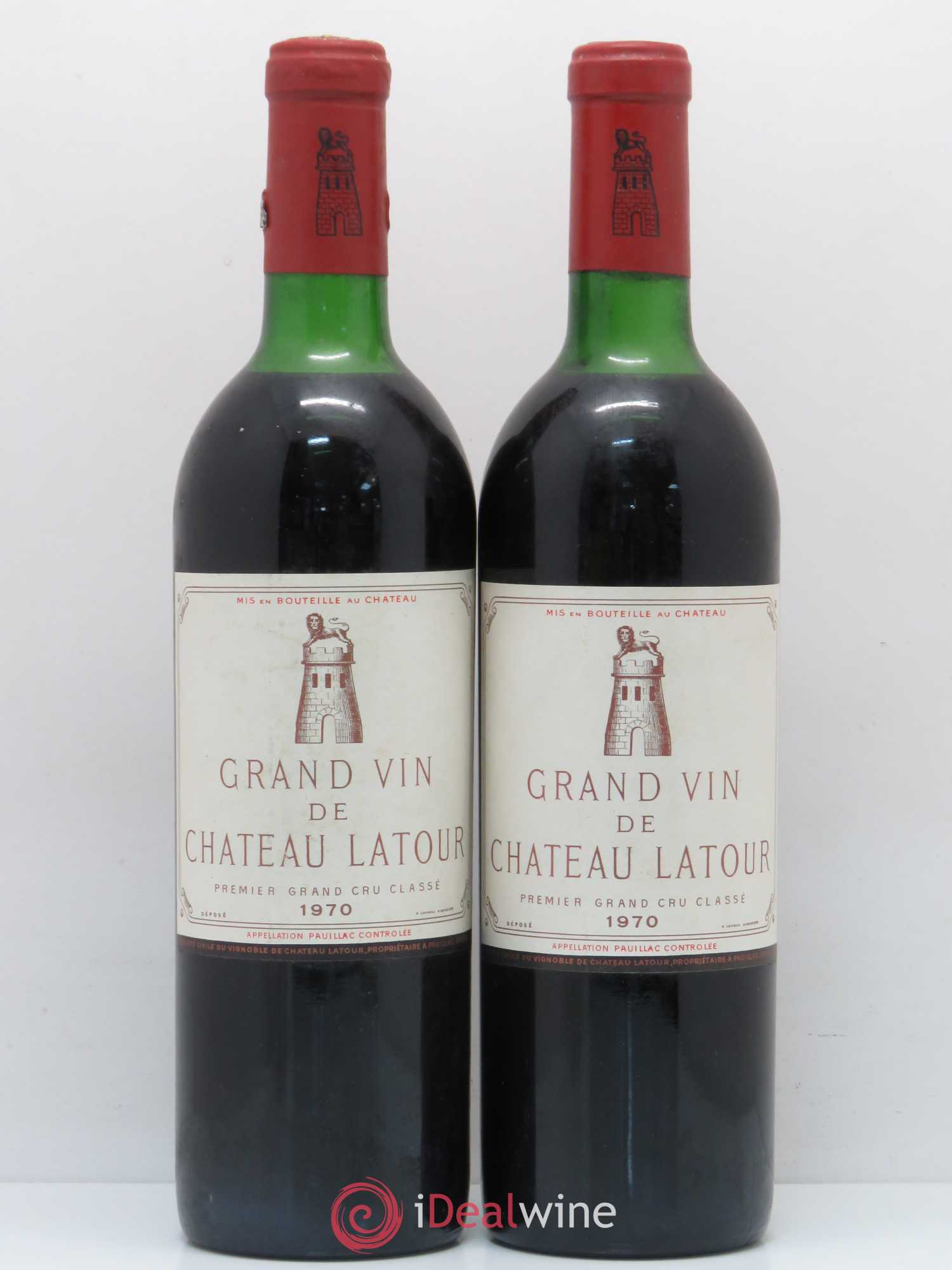 Château Latour 1er Grand Cru Classé 1970 - Lot de 2 bouteilles - 0