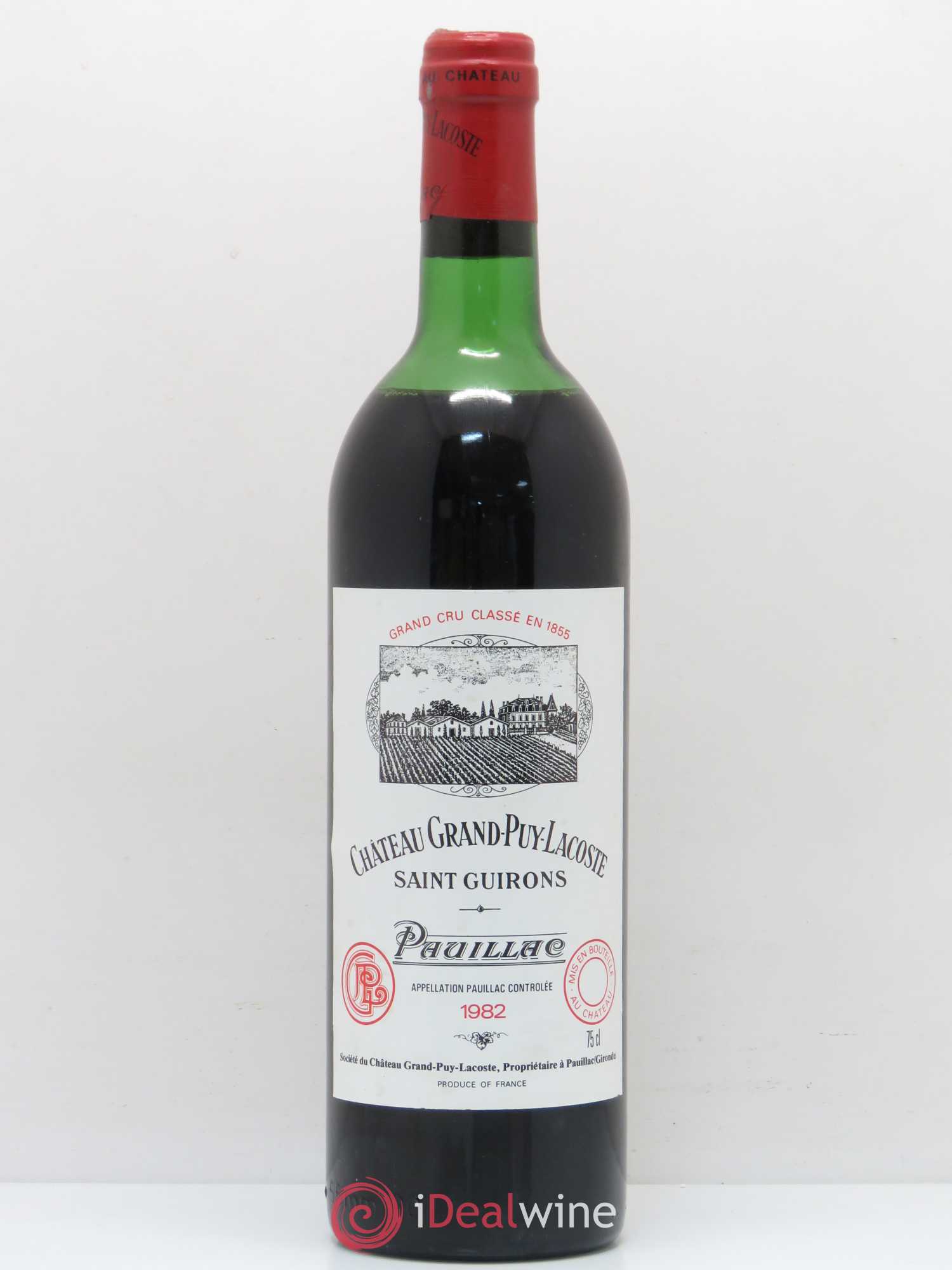Château Grand Puy Lacoste 5ème Grand Cru Classé 1982 - Lot de 1 bouteille - 0