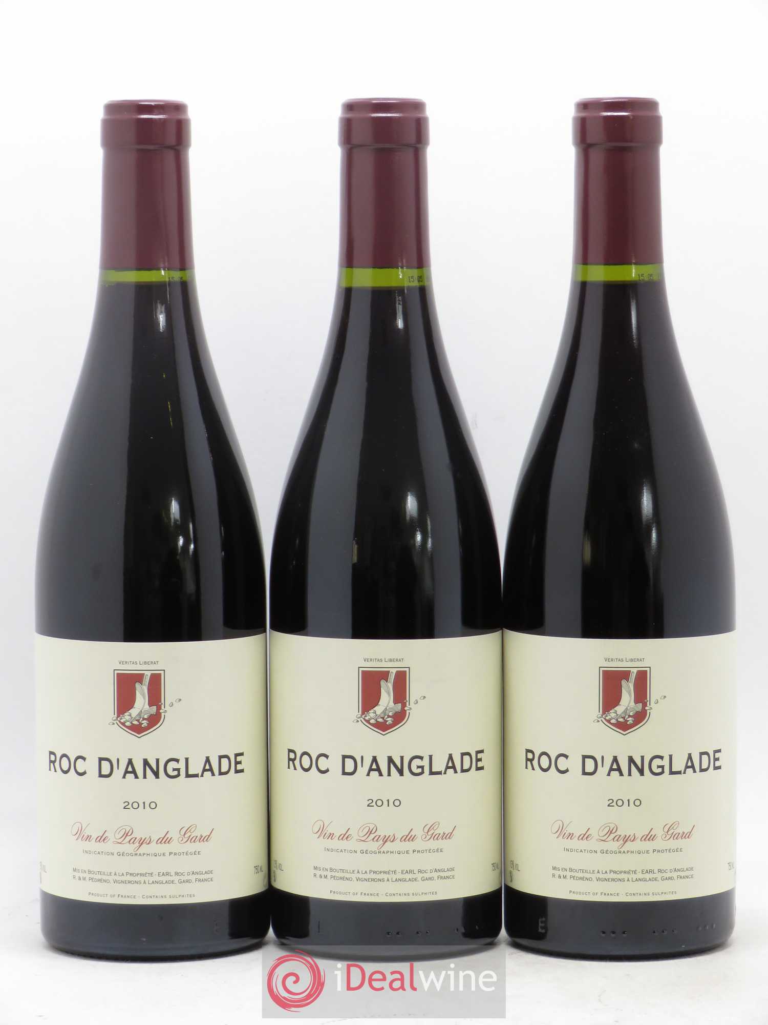 Gard Roc d'Anglade Rémy Pédréno (sans prix de réserve) 2010 - Lot de 3 bouteilles - 0