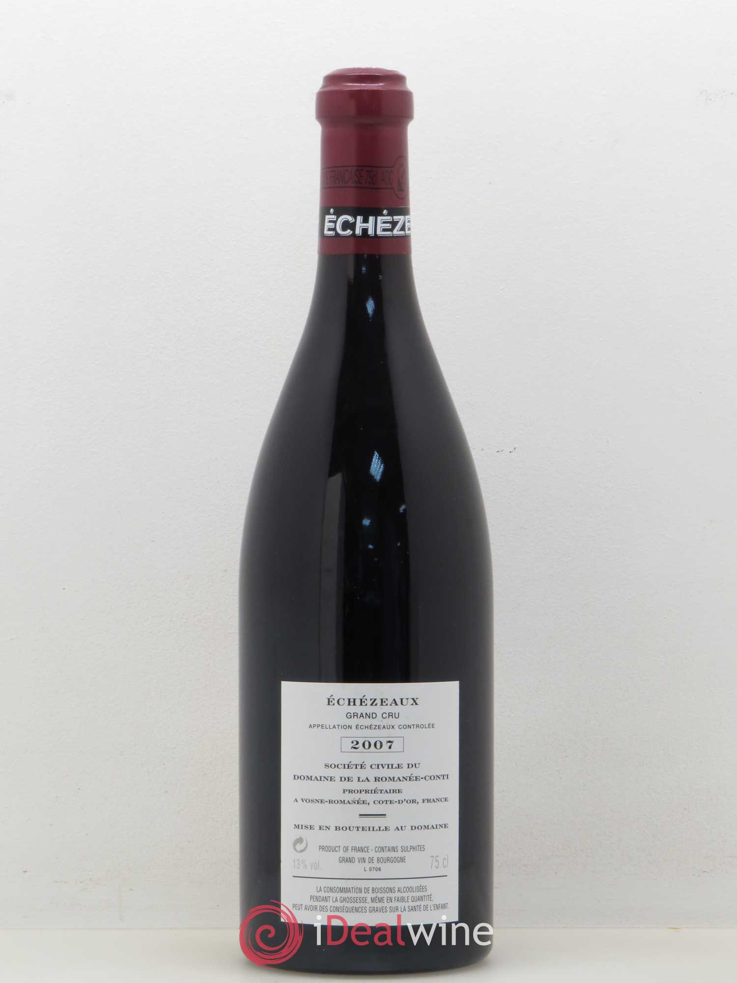 Echezeaux Grand Cru Domaine de la Romanée-Conti 2007 - Lot de 1 bouteille - 1