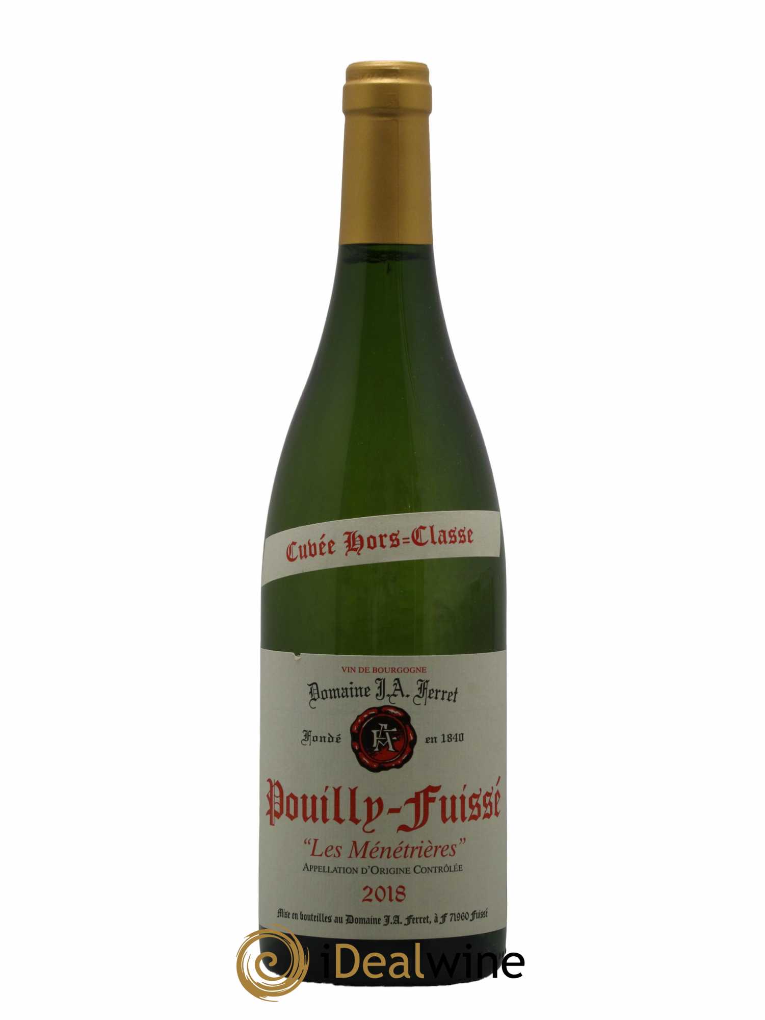 Pouilly-Fuissé 1er Cru Hors Classe Les Ménétrières J.A. Ferret (Domaine) 2018 - Lot de 1 bouteille - 0