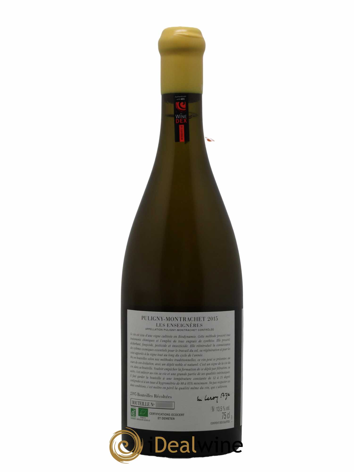 Puligny-Montrachet Les Enseignères d'Auvenay (Domaine) 2015 - Lot de 1 bouteille - 1