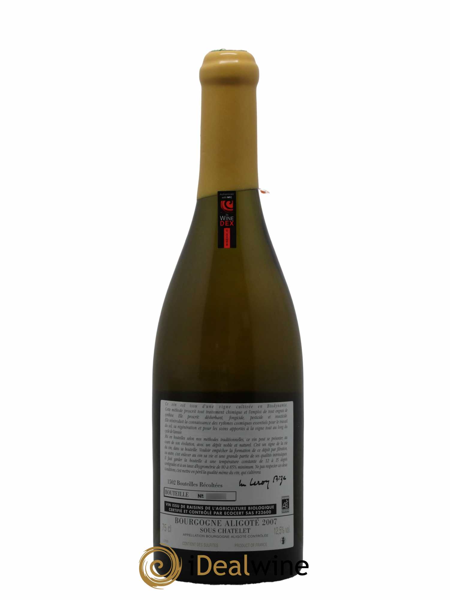 Bourgogne Aligoté Sous Chatelet d'Auvenay (Domaine) 2007 - Lot de 1 bouteille - 1