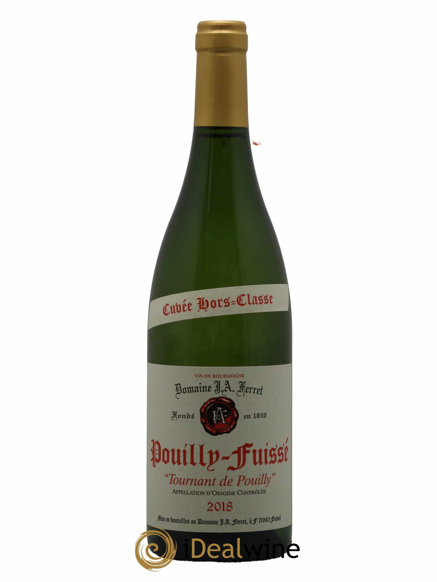 Pouilly-Fuissé 1er Cru Hors Classe Tournant de Pouilly J.A. Ferret (Domaine) 2018 - Lot de 1 bouteille - 0