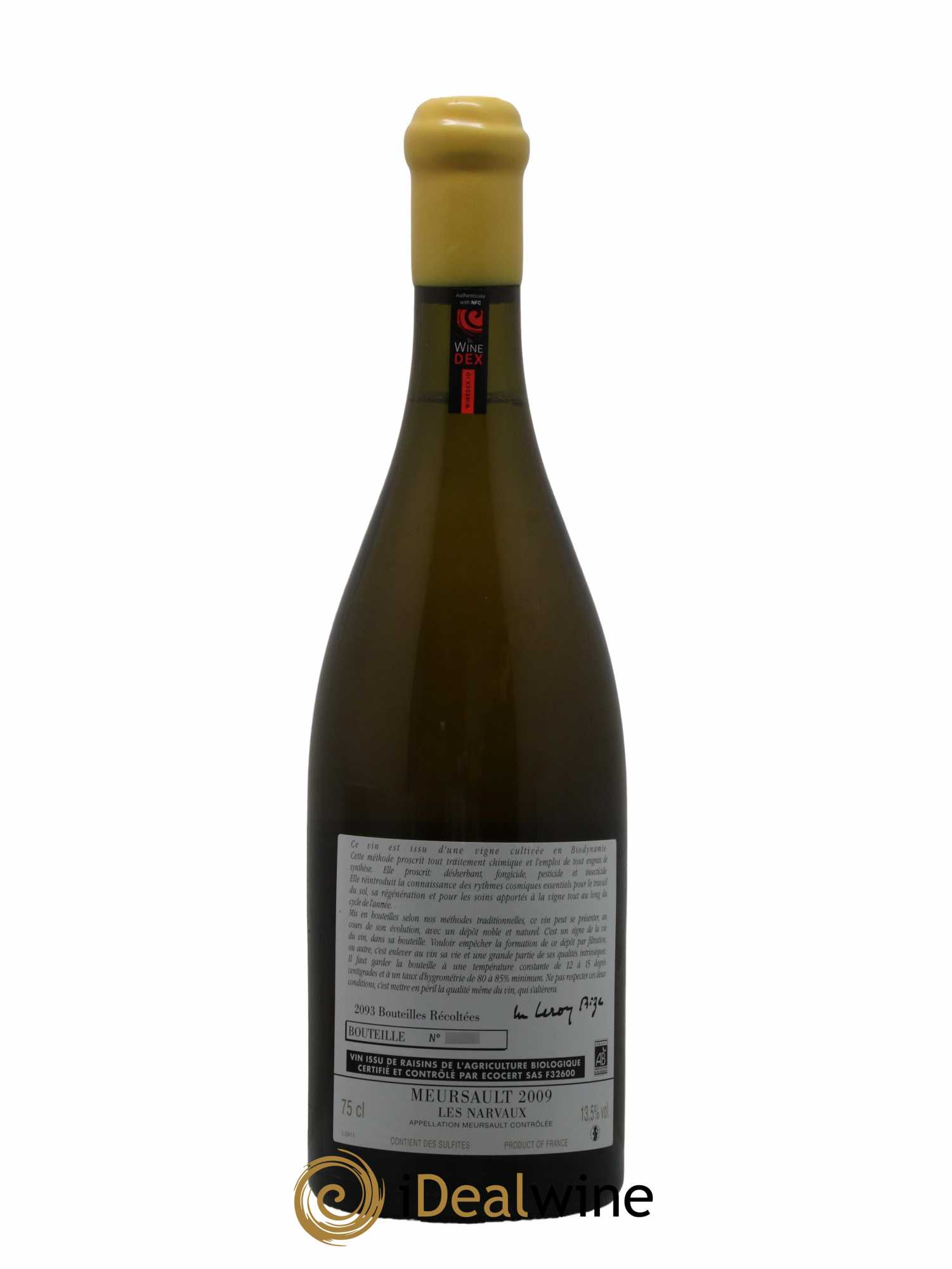 Meursault Les Narvaux d'Auvenay (Domaine) 2009 - Lot de 1 bouteille - 1