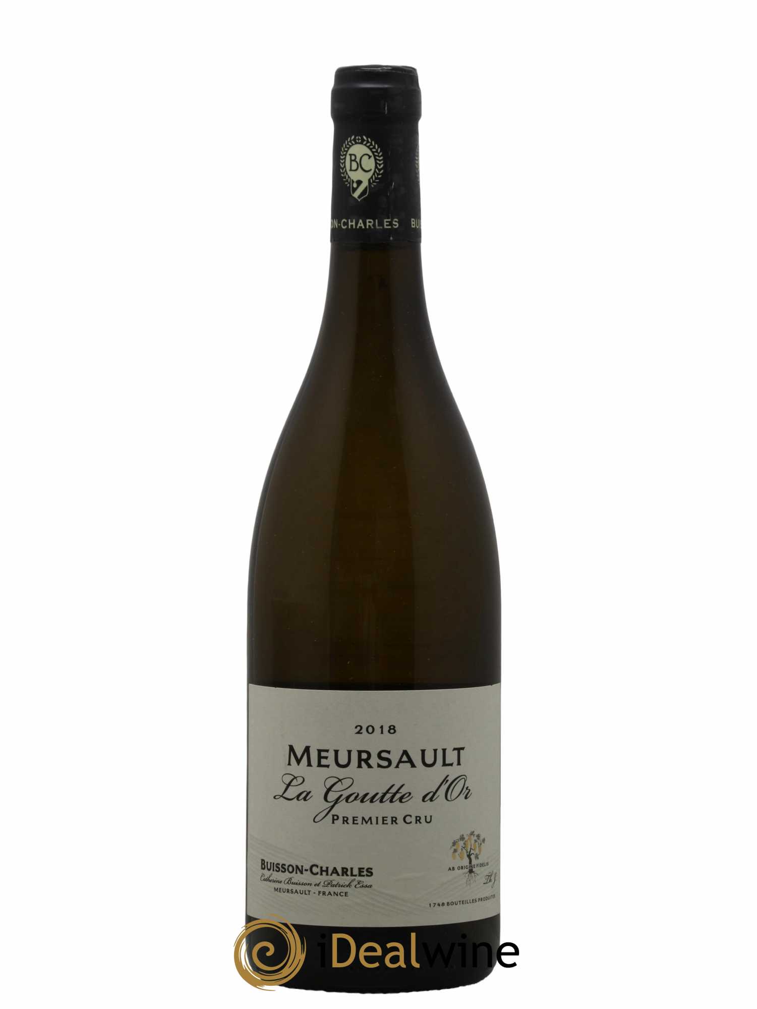 Meursault 1er Cru Goutte d'Or Buisson-Charles (Domaine) 2018 - Lot de 1 bouteille - 0