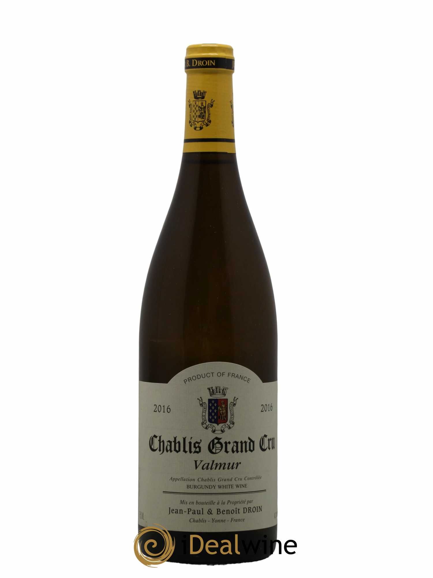 Chablis Grand Cru Valmur Jean-Paul & Benoît Droin (Domaine) 2016 - Lot de 1 bouteille - 0