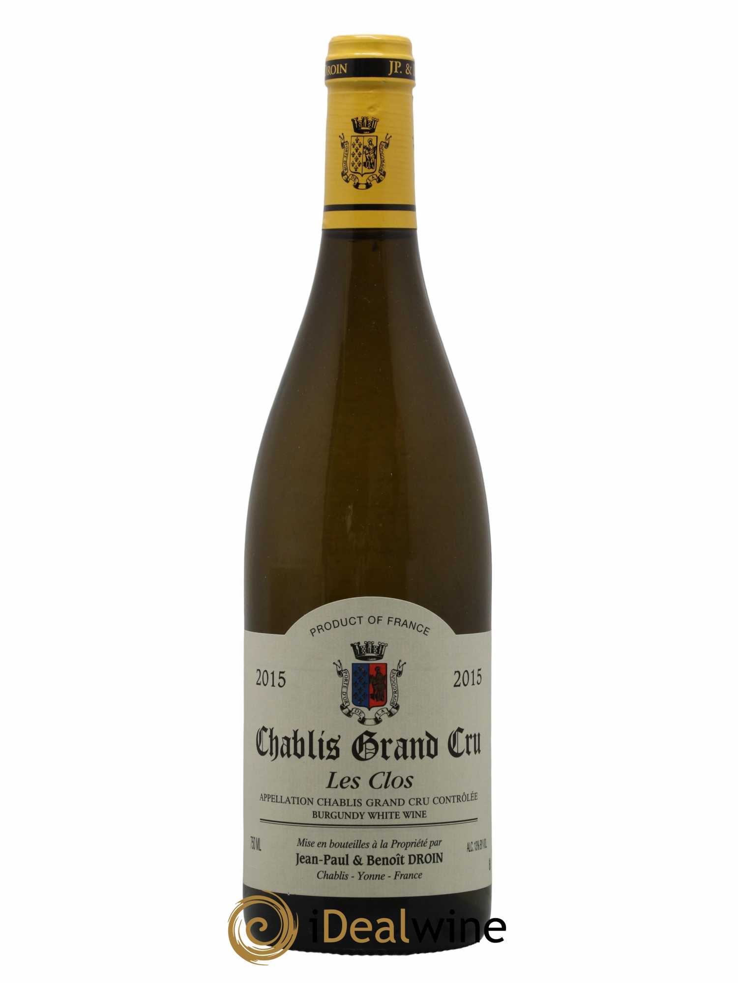 Chablis Grand Cru Les Clos Jean-Paul & Benoît Droin (Domaine) 2015 - Lot de 1 bouteille - 0