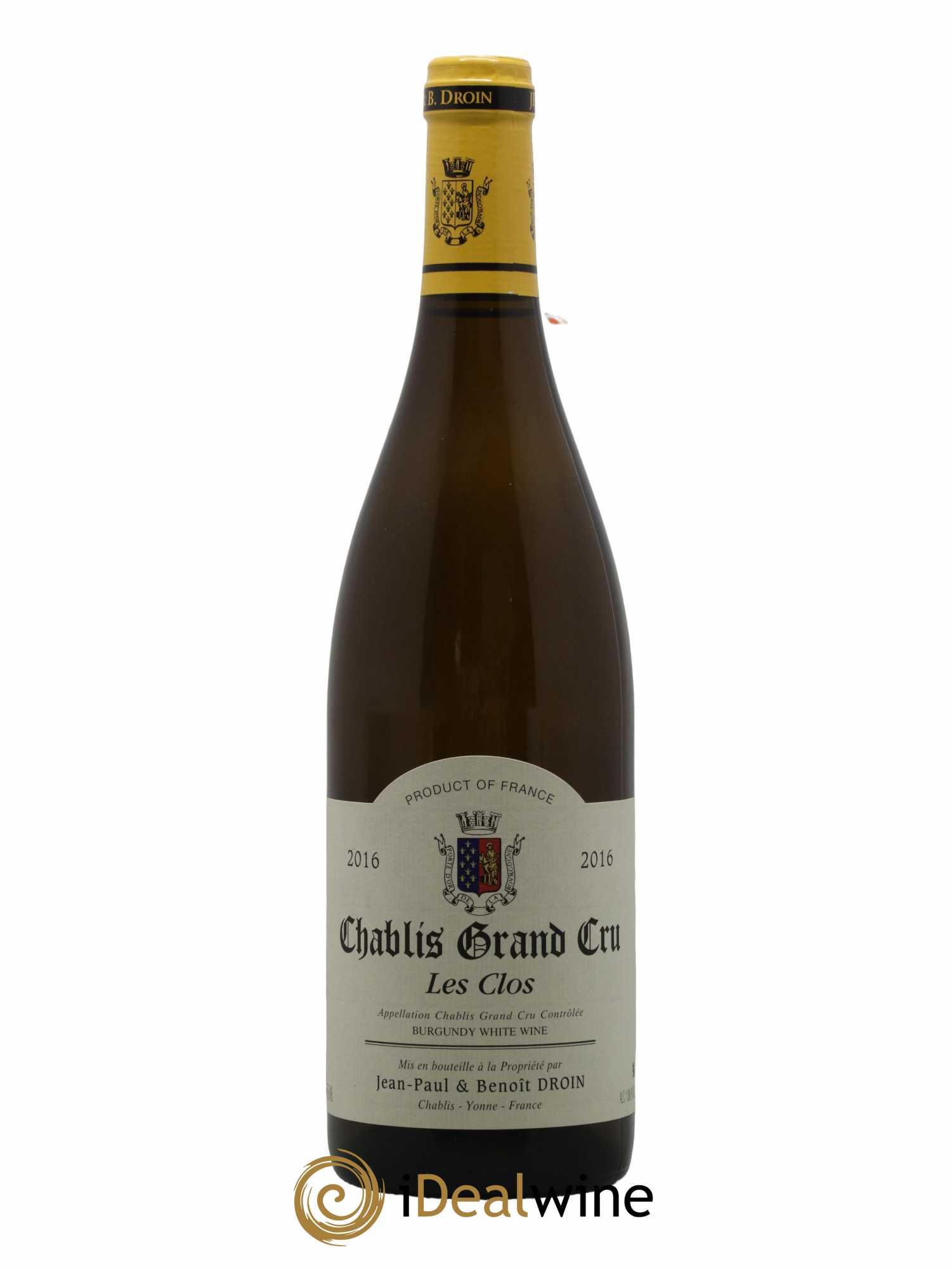 Chablis Grand Cru Les Clos Jean-Paul & Benoît Droin (Domaine) 2016 - Lot de 1 bouteille - 0