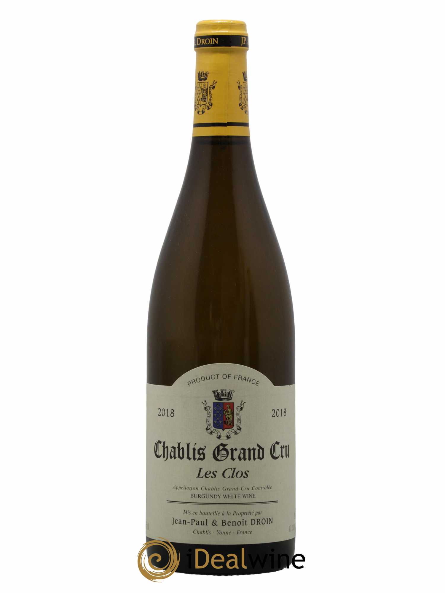 Chablis Grand Cru Les Clos Jean-Paul & Benoît Droin (Domaine) 2018 - Lot de 1 bouteille - 0