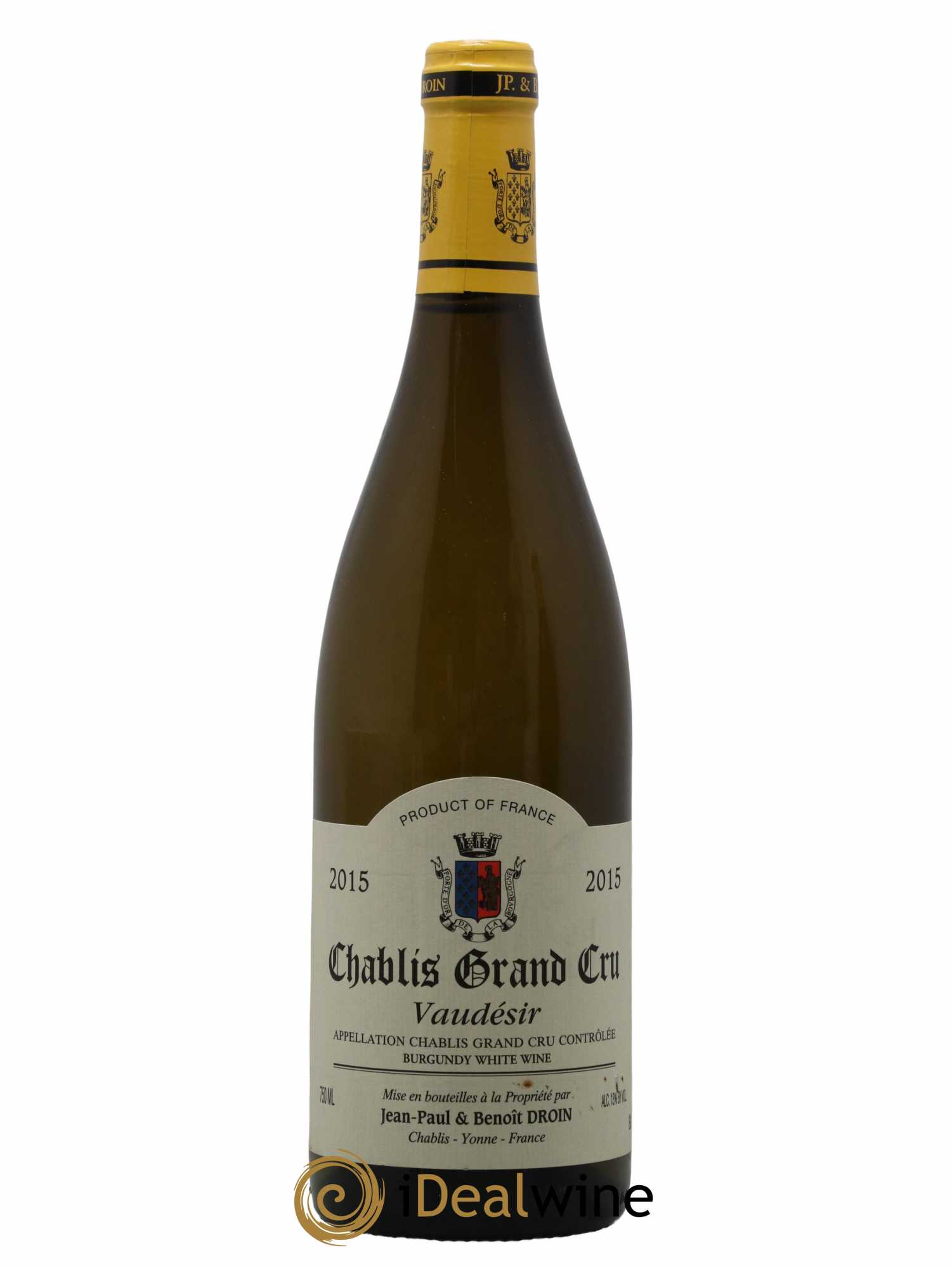 Chablis Grand Cru Vaudésir Jean-Paul & Benoît Droin (Domaine) 2015 - Lot de 1 bouteille - 0