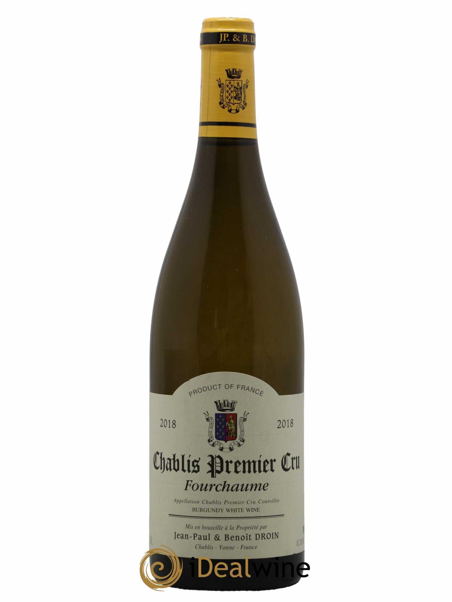 Chablis 1er Cru Fourchaume Jean-Paul & Benoît Droin (Domaine) 2018 - Lot de 1 bouteille - 0