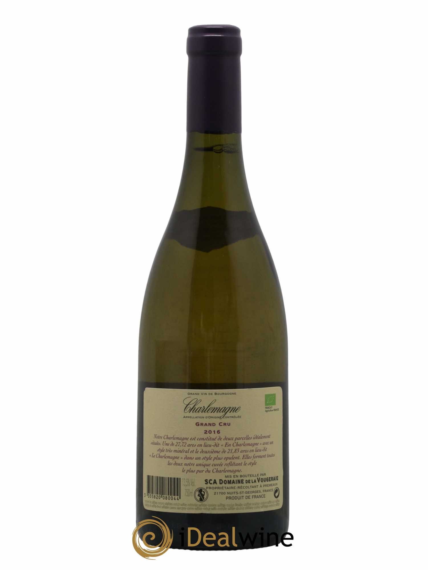 Corton-Charlemagne Grand Cru Le Charlemagne La Vougeraie 2016 - Lot de 1 bouteille - 1
