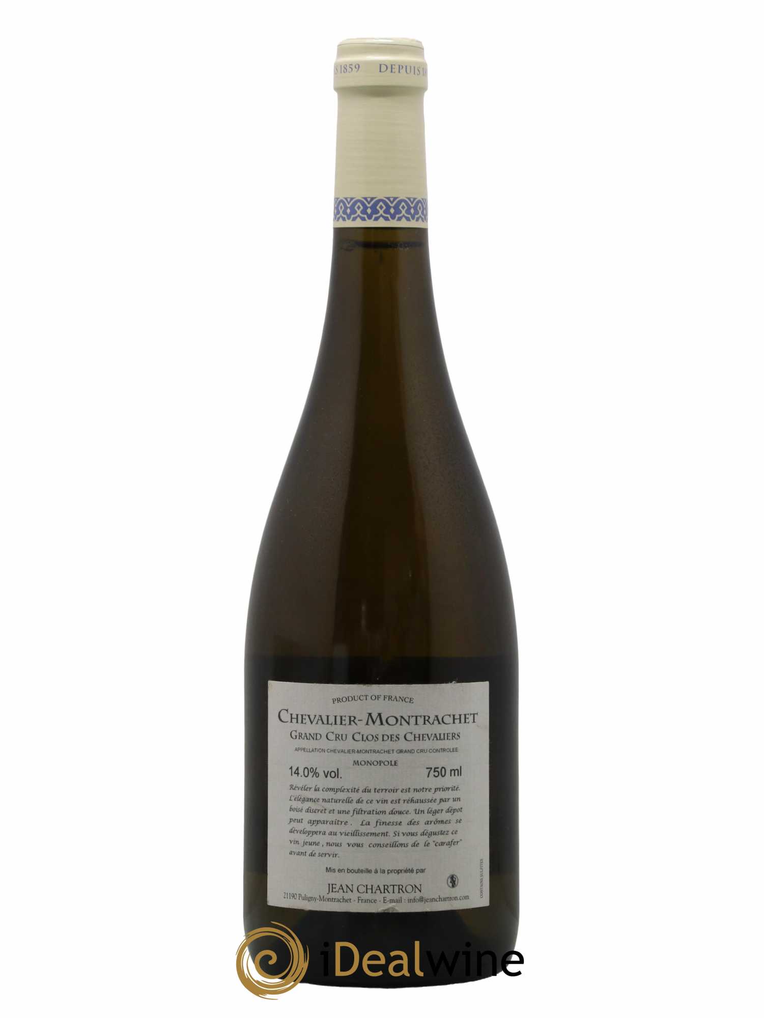 Chevalier-Montrachet Grand Cru Clos des Chevaliers Jean Chartron (Domaine) 2012 - Lot de 1 bouteille - 1
