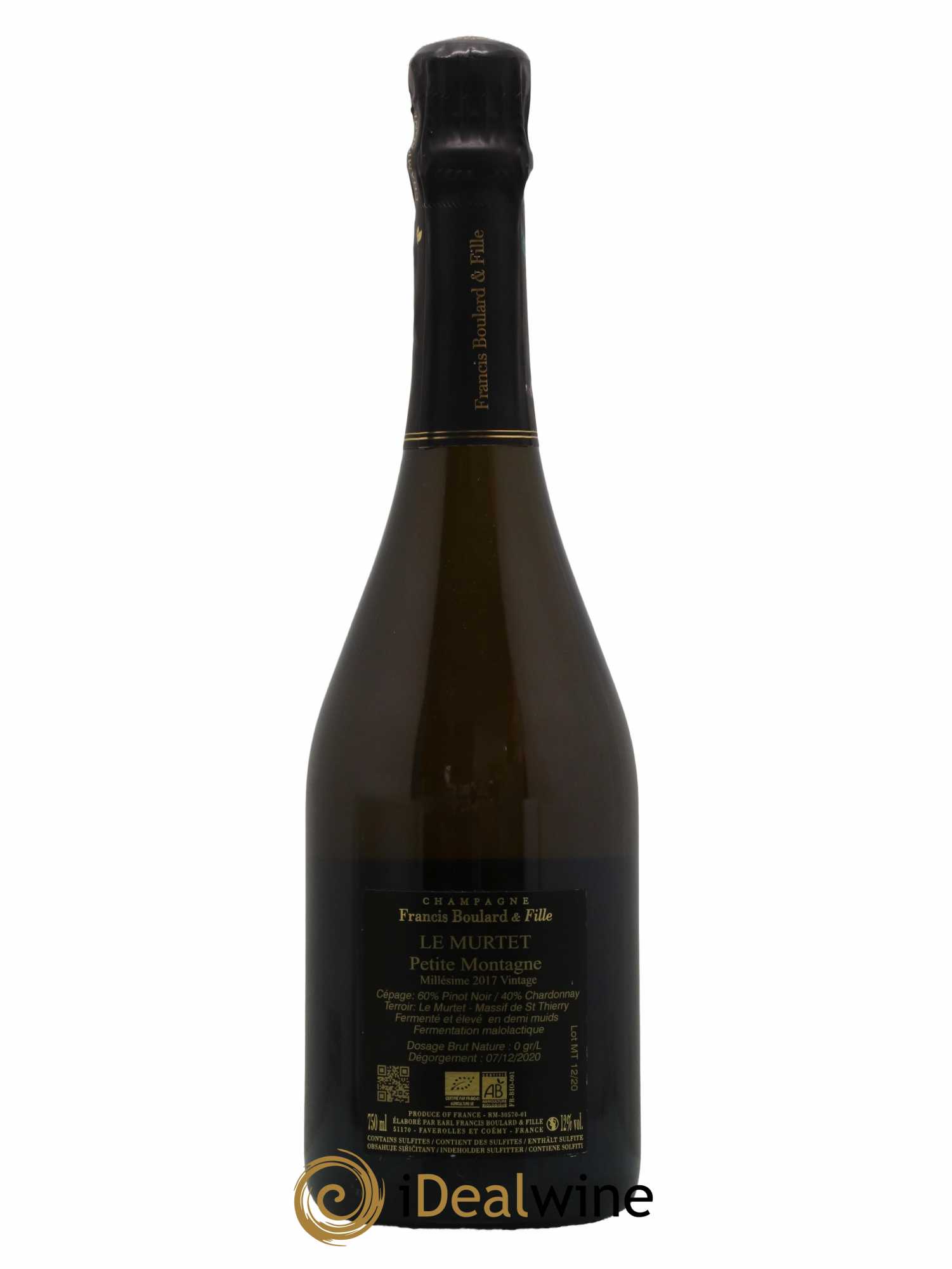 Le Murtet La Petite Montagne Brut Nature Francis Boulard 2017 - Lot de 1 bouteille - 1