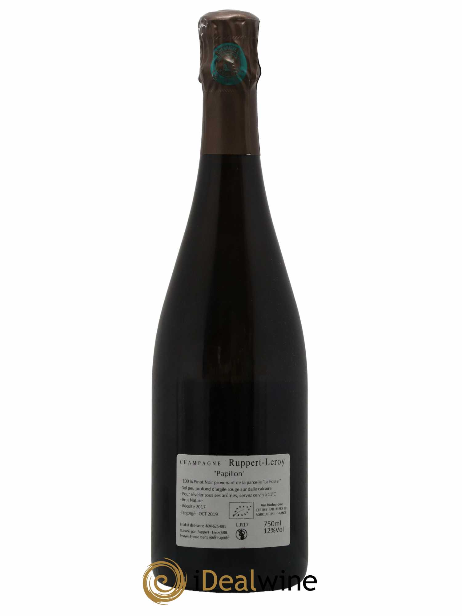 Champagne Brut Nature Papillon Ruppert Leroy 2017 - Lot de 1 bouteille - 1