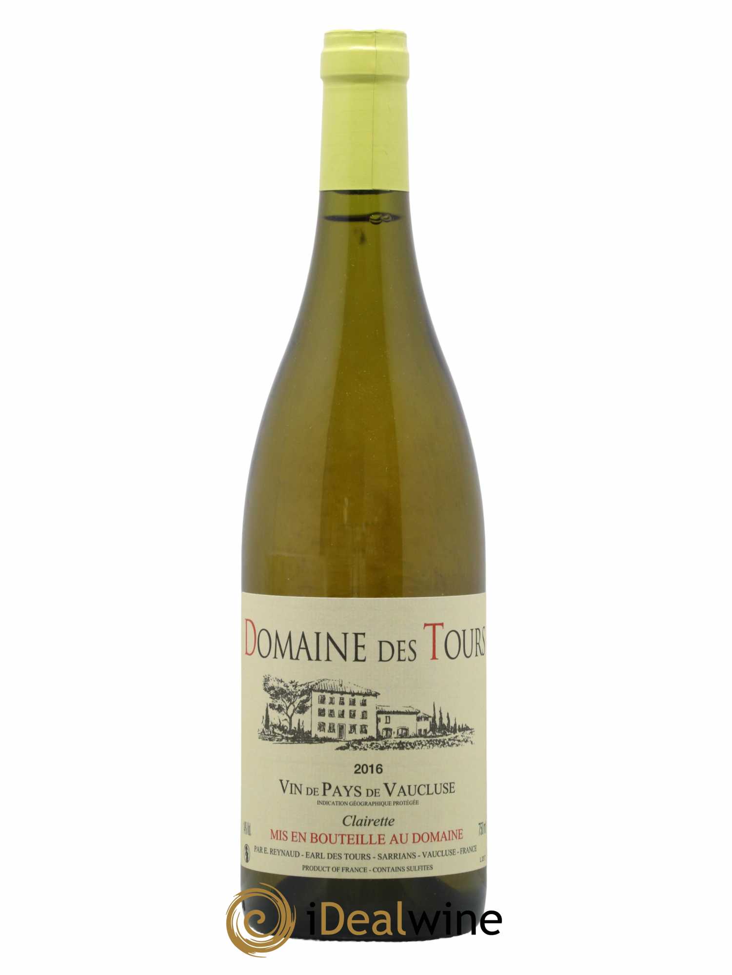 Vaucluse (Vin de Pays de Vaucluse) Domaine des Tours Emmanuel Reynaud Clairette 2016 - Lot de 1 bouteille - 0