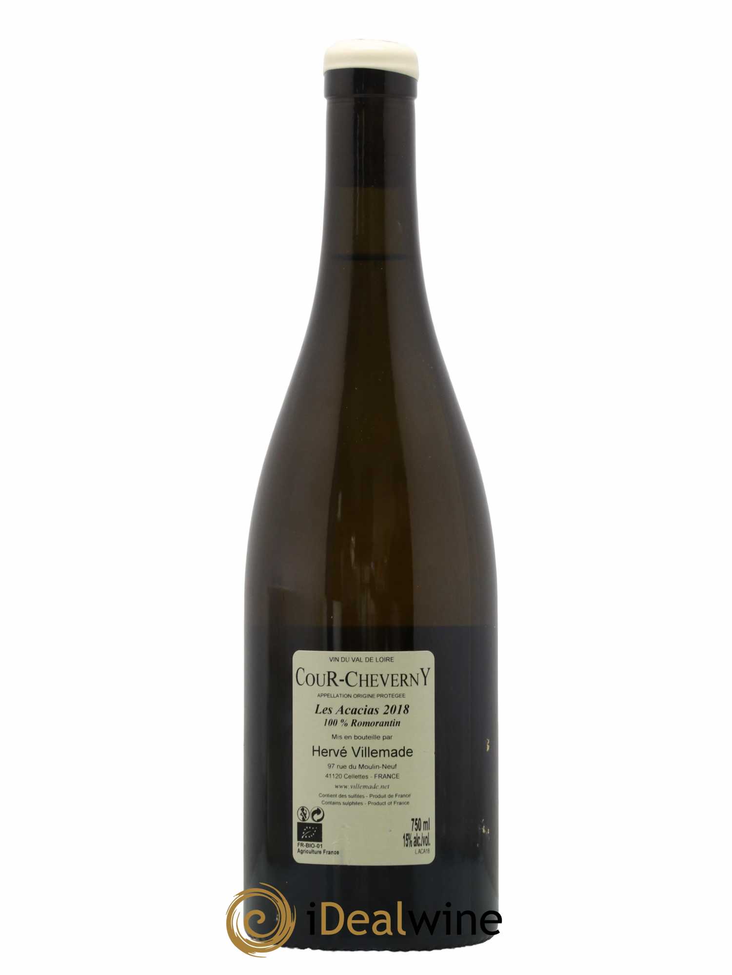 Cour-Cheverny les Acacias Hervé Villemade 2018 - Lot de 1 bouteille - 1