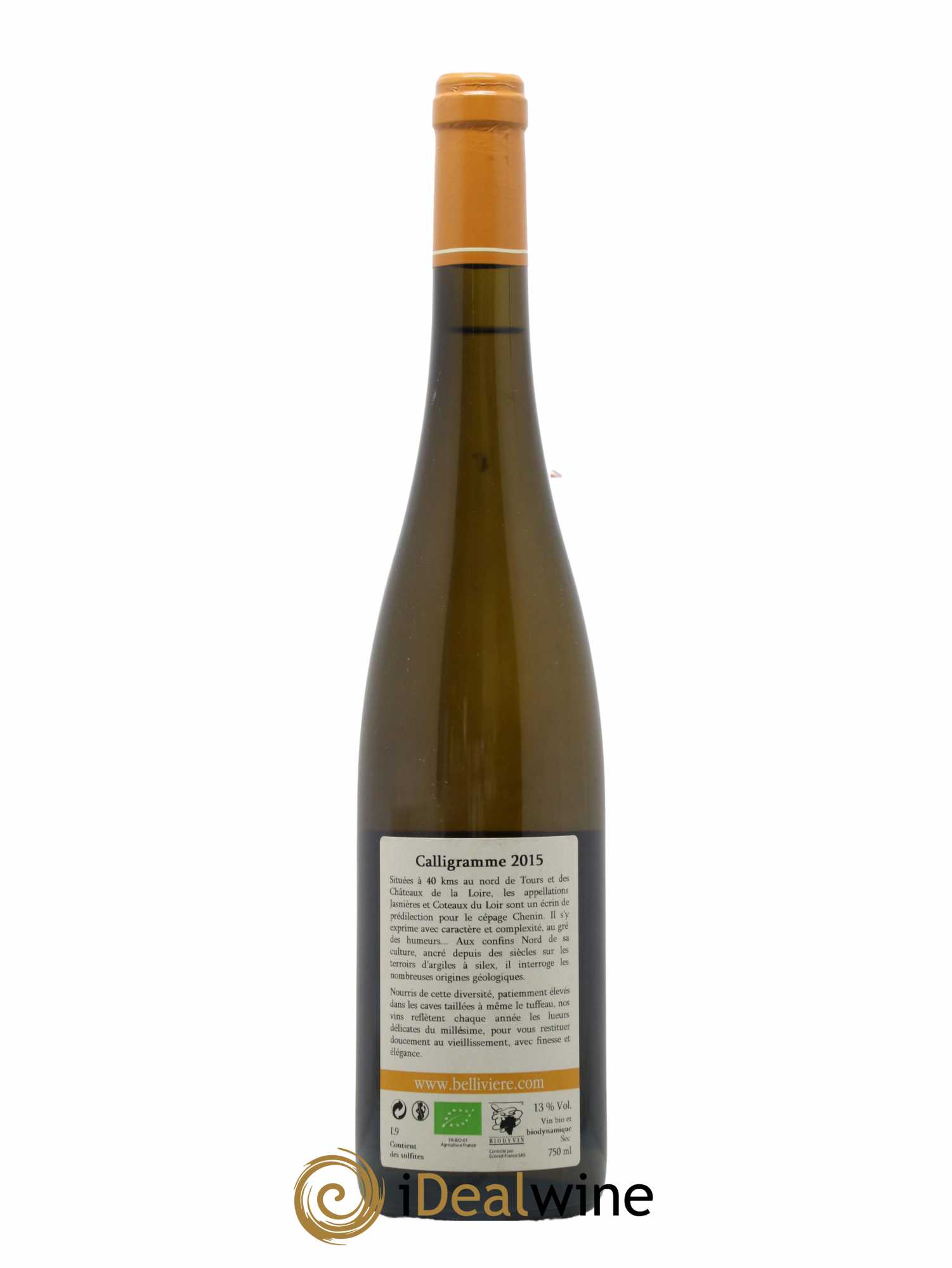 Jasnières Calligramme Domaine de Bellivière 2015 - Lot de 1 bouteille - 1