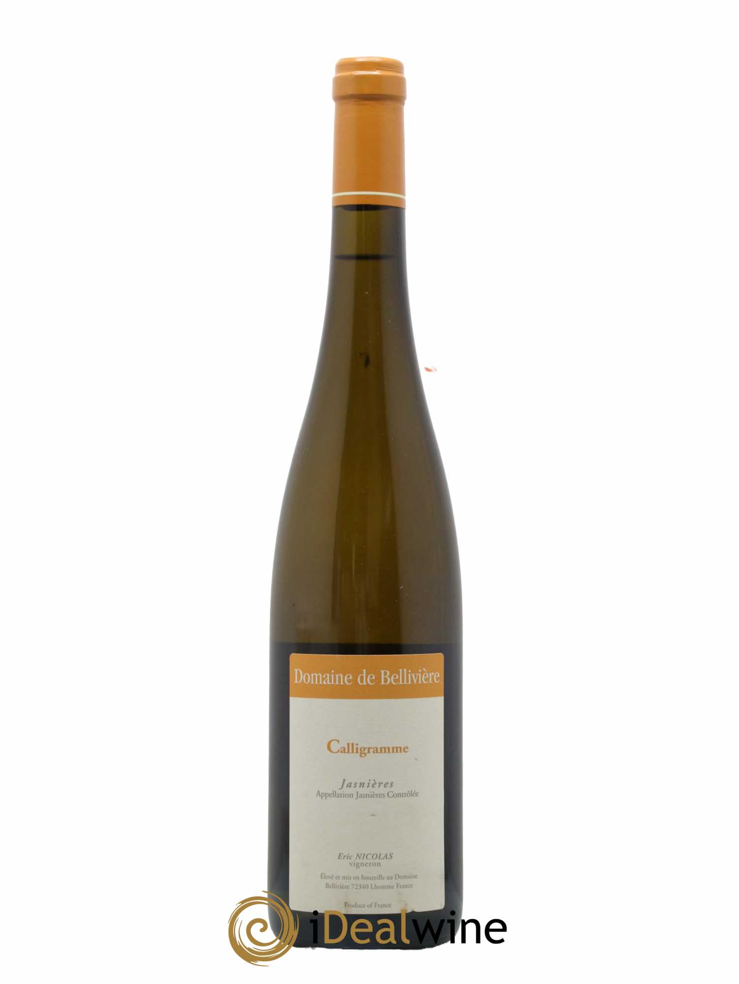 Jasnières Calligramme Domaine de Bellivière 2015 - Lot de 1 bouteille - 0