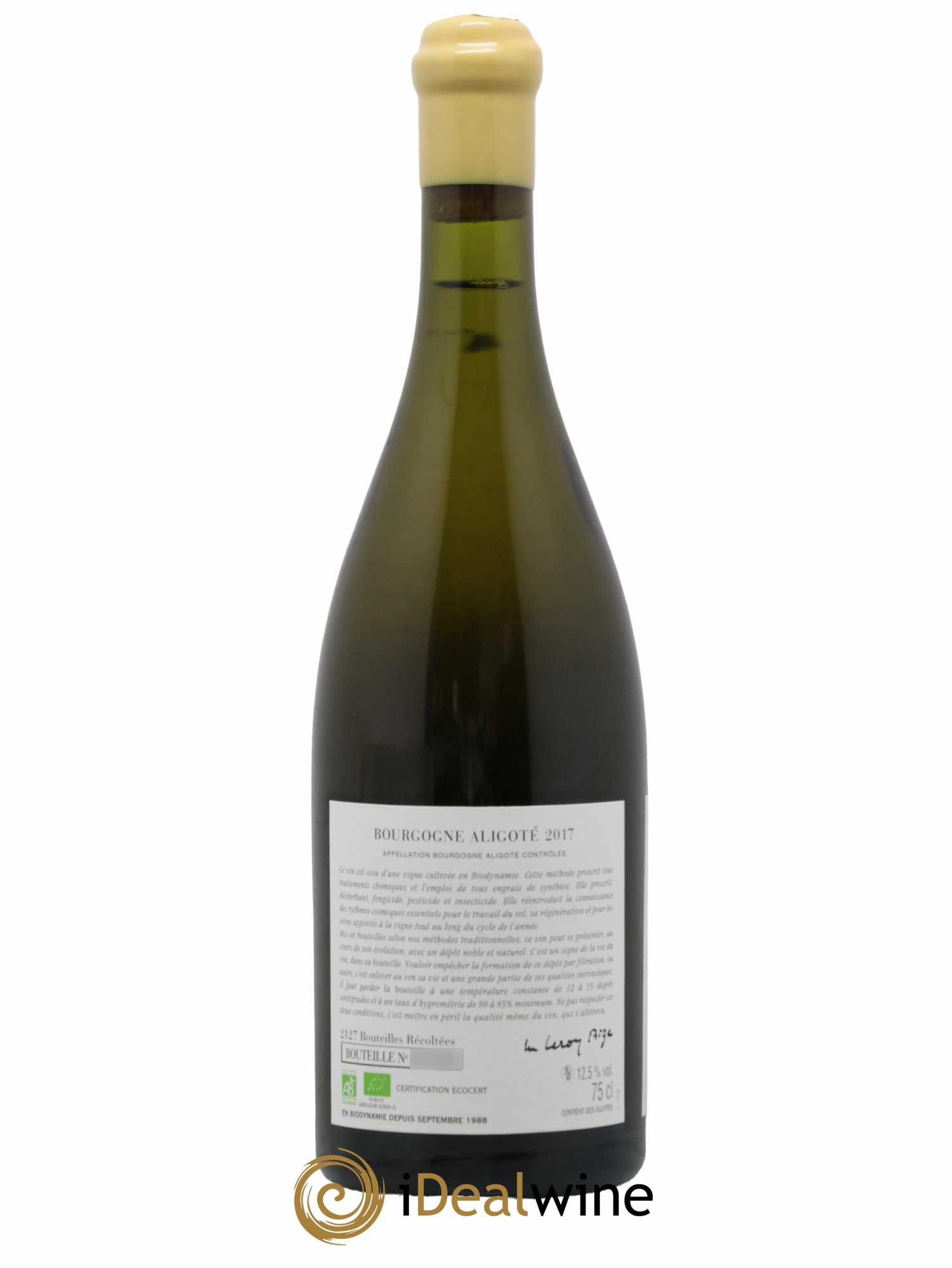 Bourgogne Aligoté Sous Chatelet d'Auvenay (Domaine) 2017 - Lot de 1 bouteille - 1