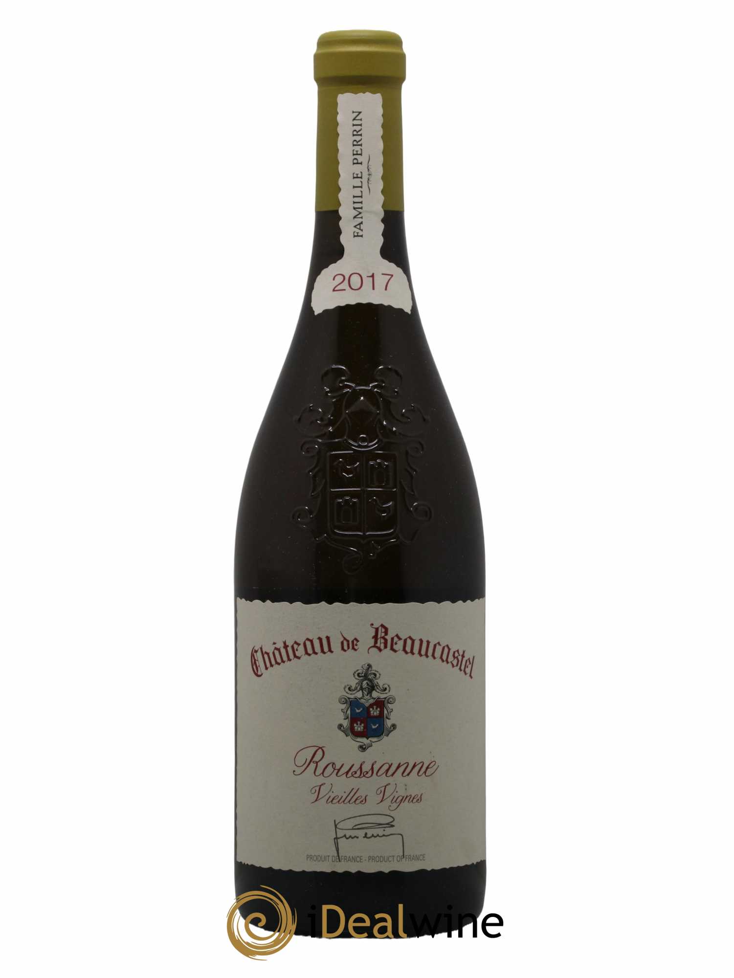 Châteauneuf-du-Pape Château de Beaucastel Vieilles vignes Roussanne Famille Perrin 2017 - Lot de 1 bouteille - 0