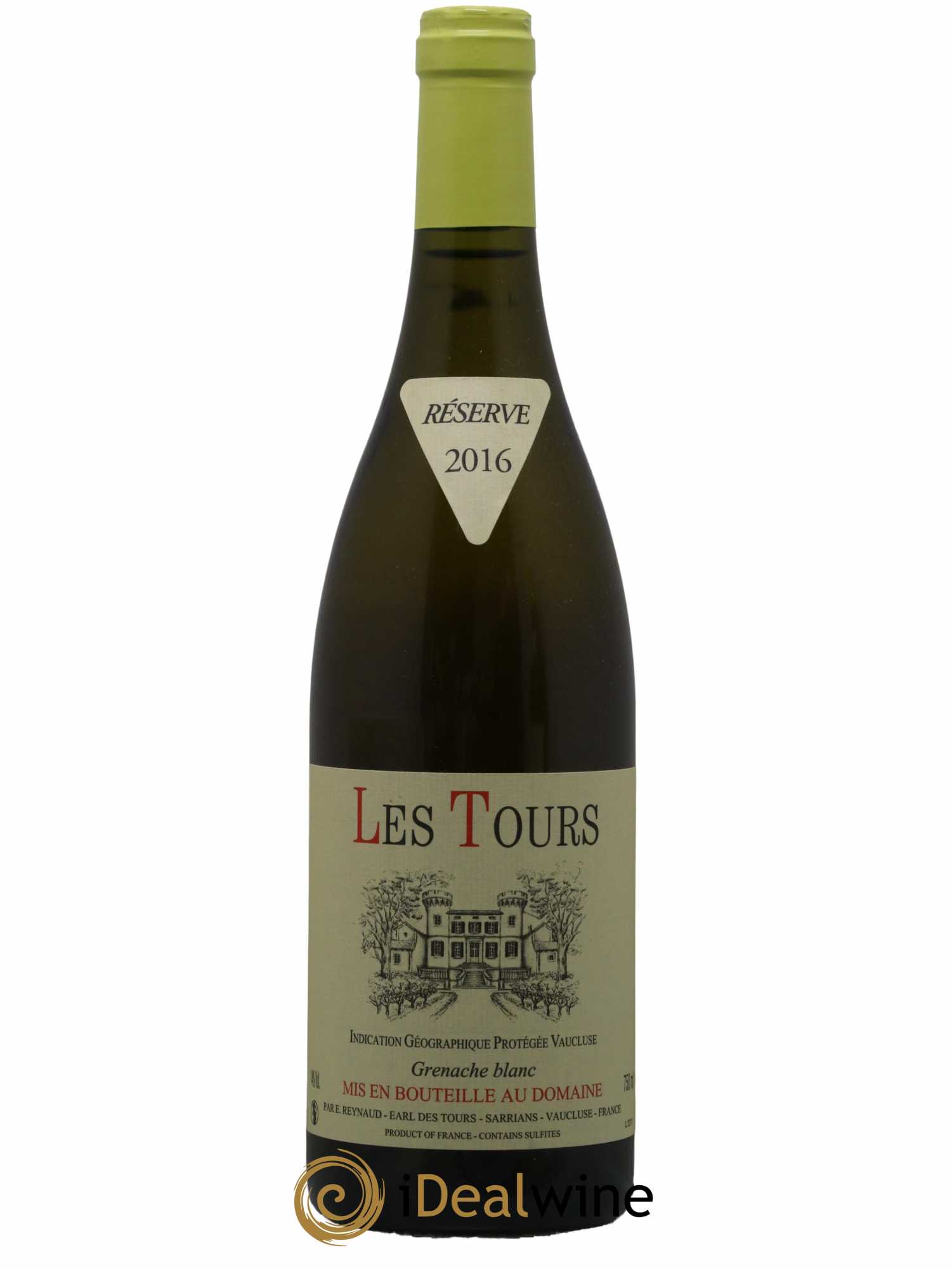 Vaucluse (Vin de Pays de Vaucluse) Les Tours Grenache Blanc Emmanuel Reynaud 2016 - Lot de 1 bouteille - 0