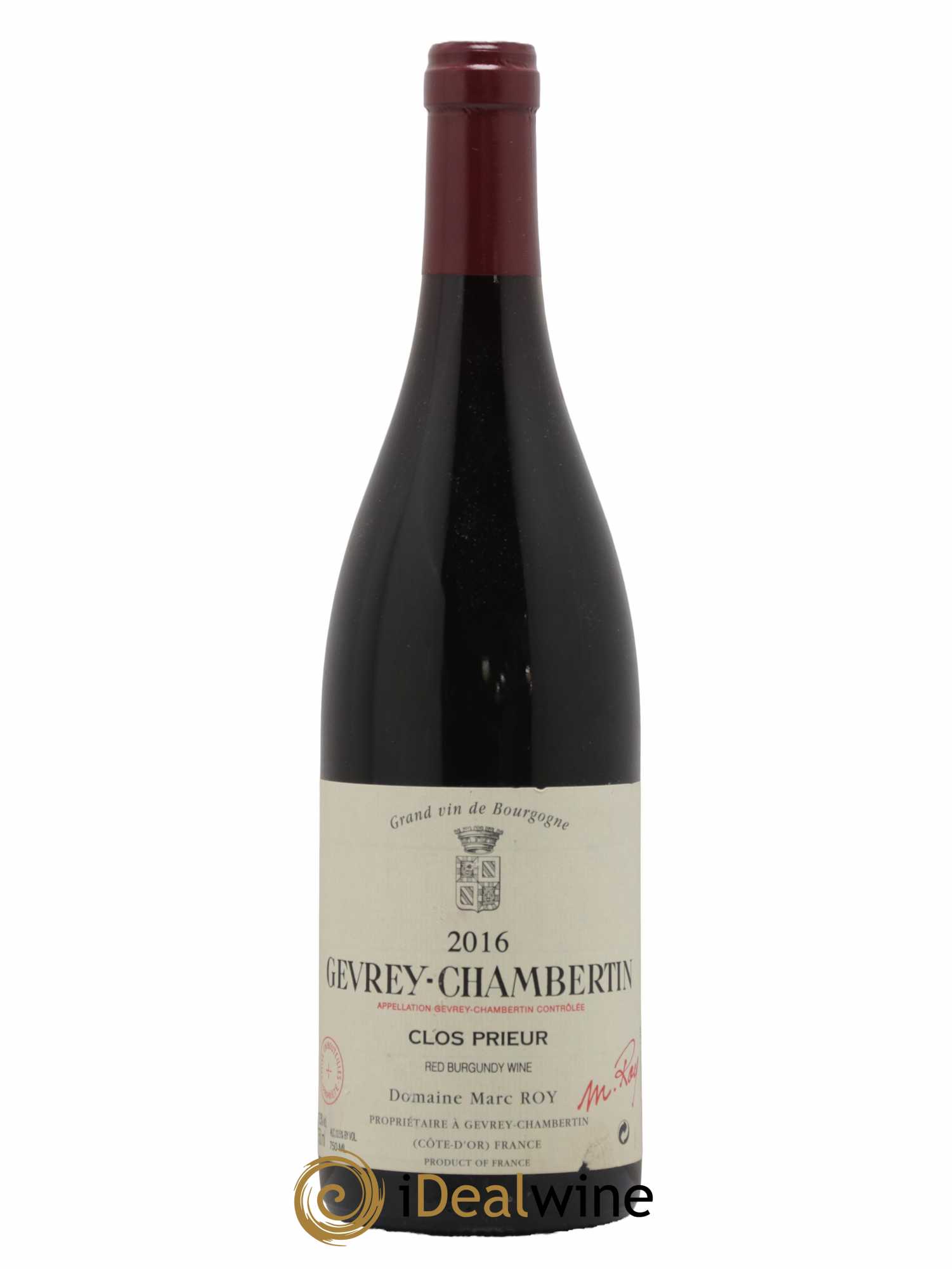 Gevrey-Chambertin Clos Prieur Marc Roy 2016 - Lot de 1 bouteille - 0