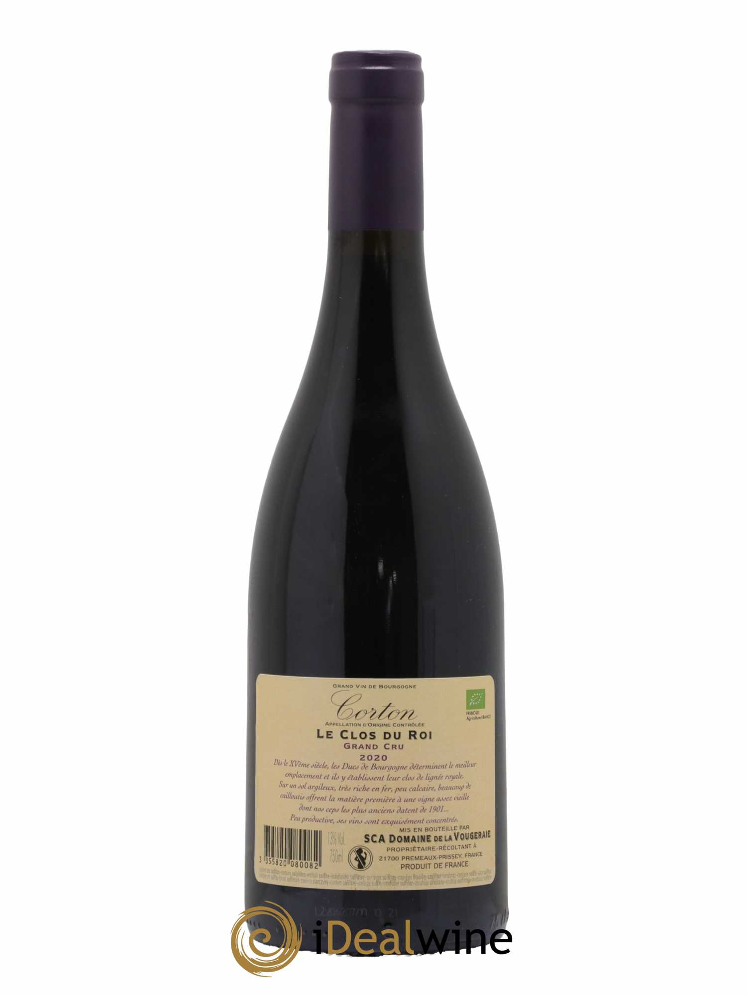 Corton Grand Cru Le Clos du Roi La Vougeraie 2020 - Lot de 1 bouteille - 1