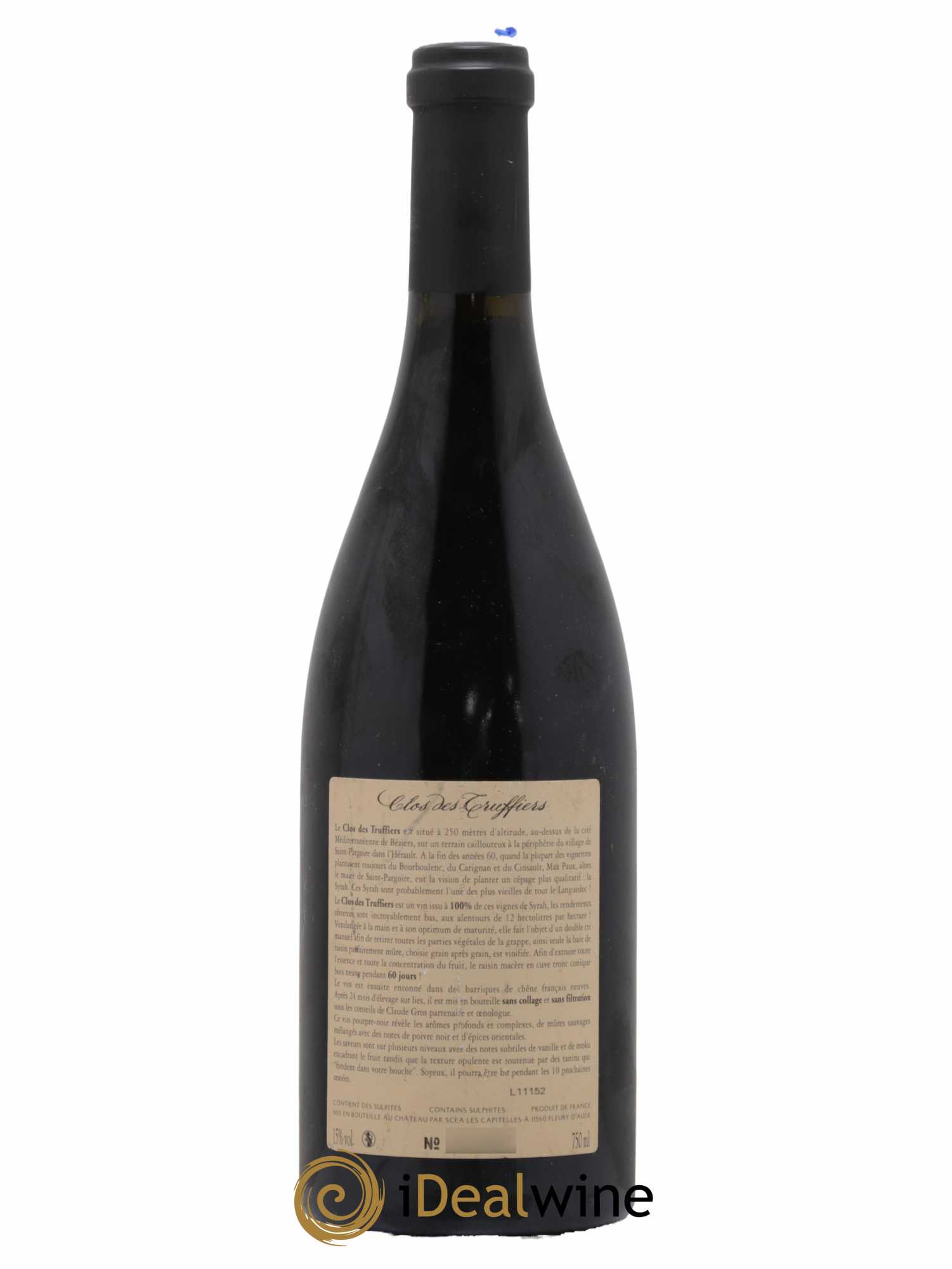 La Clape Château de La Négly Clos des Truffiers Jean Paux-Rosset 2008 - Lot de 1 bouteille - 1