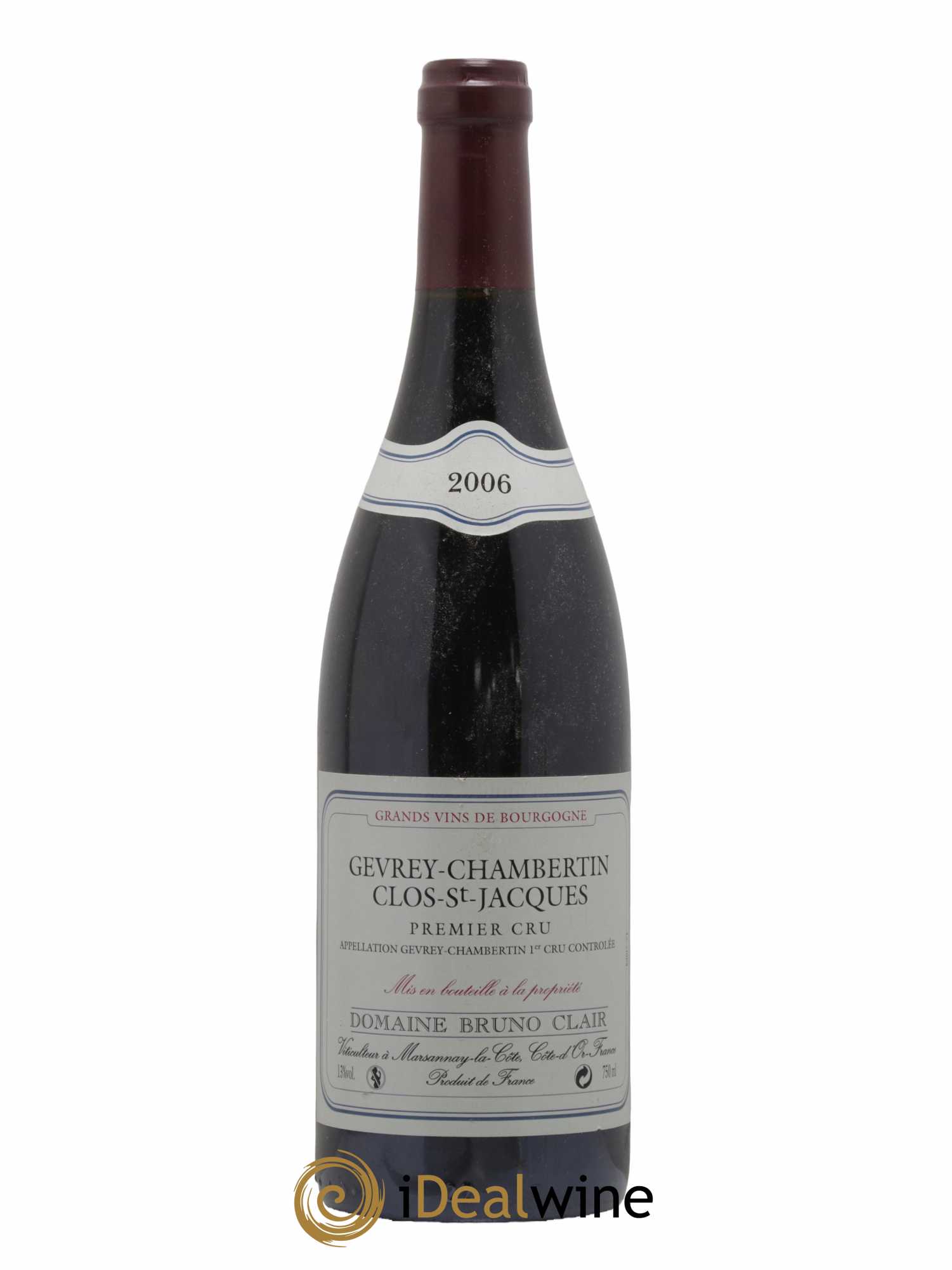 Gevrey-Chambertin 1er Cru Clos Saint-Jacques Bruno Clair (Domaine) 2006 - Lot de 1 bouteille - 0