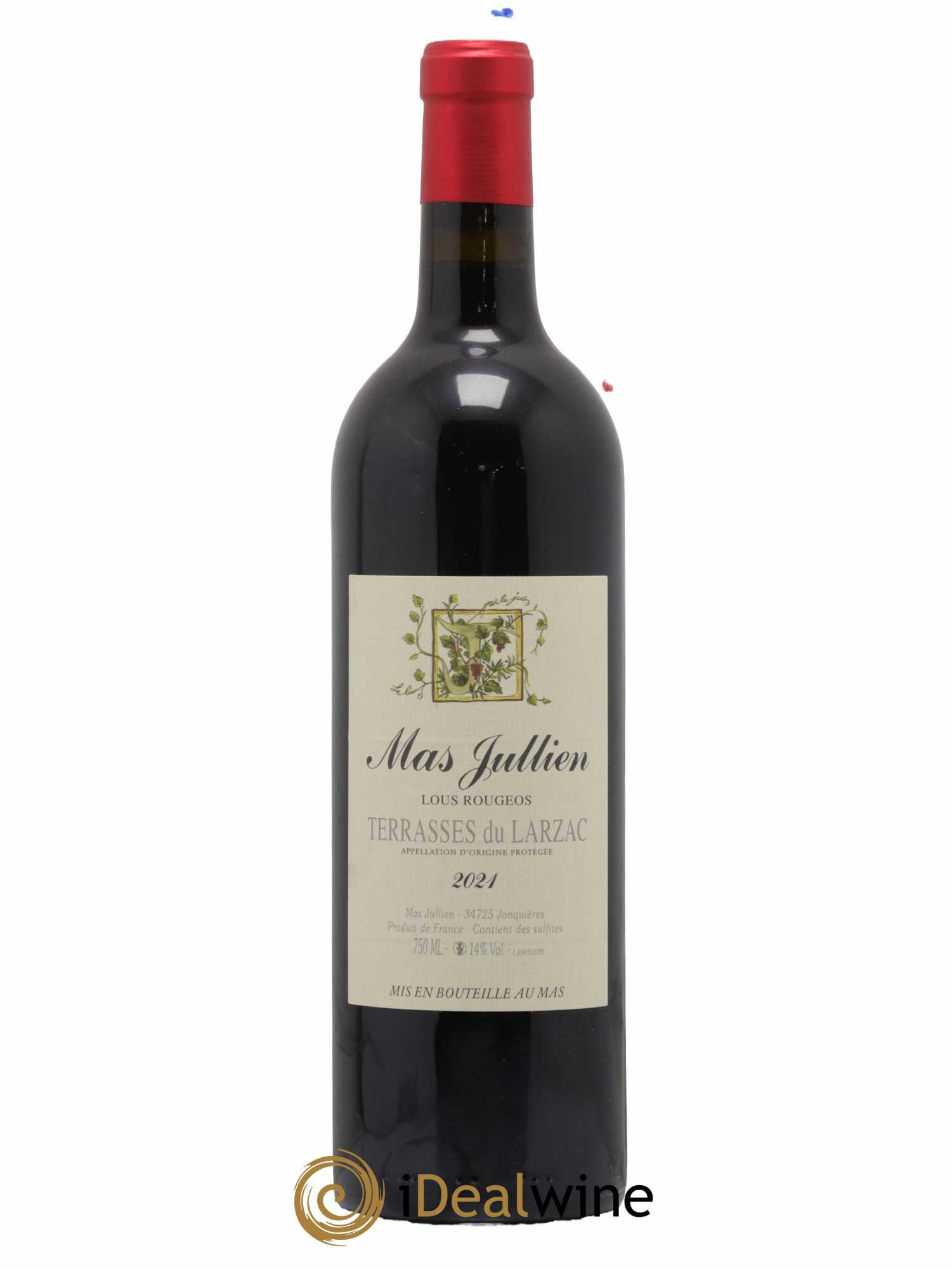Terrasses du Larzac Mas Jullien Lous Rougeos Olivier Jullien 2021 - Lot de 1 bouteille - 0