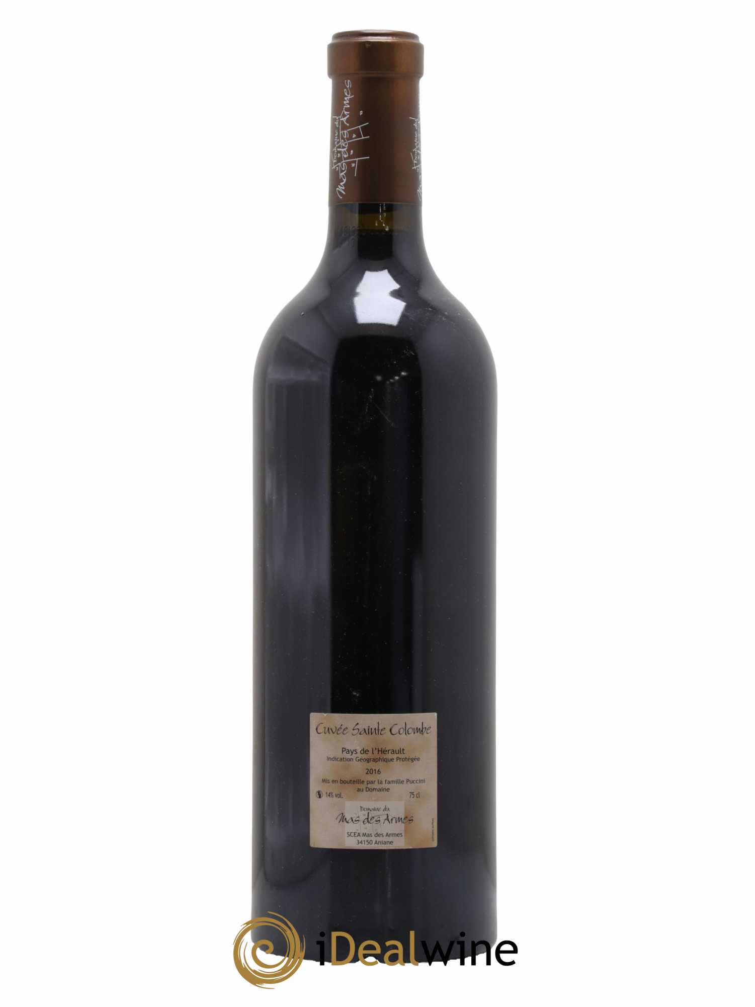 IGP Pays d'Hérault (Vin de Pays de l'Hérault) Cuvée Sainte Colombe Mas des Armes 2016 - Lot de 1 bouteille - 1