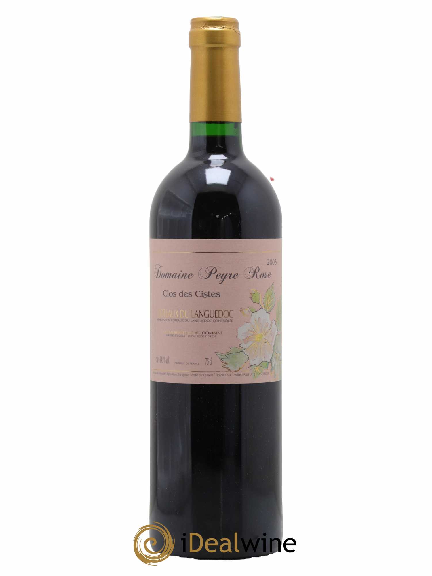 Vin de France (anciennement Coteaux du Languedoc) Domaine Peyre Rose Les Cistes Marlène Soria 2003 - Lot de 1 bouteille - 0