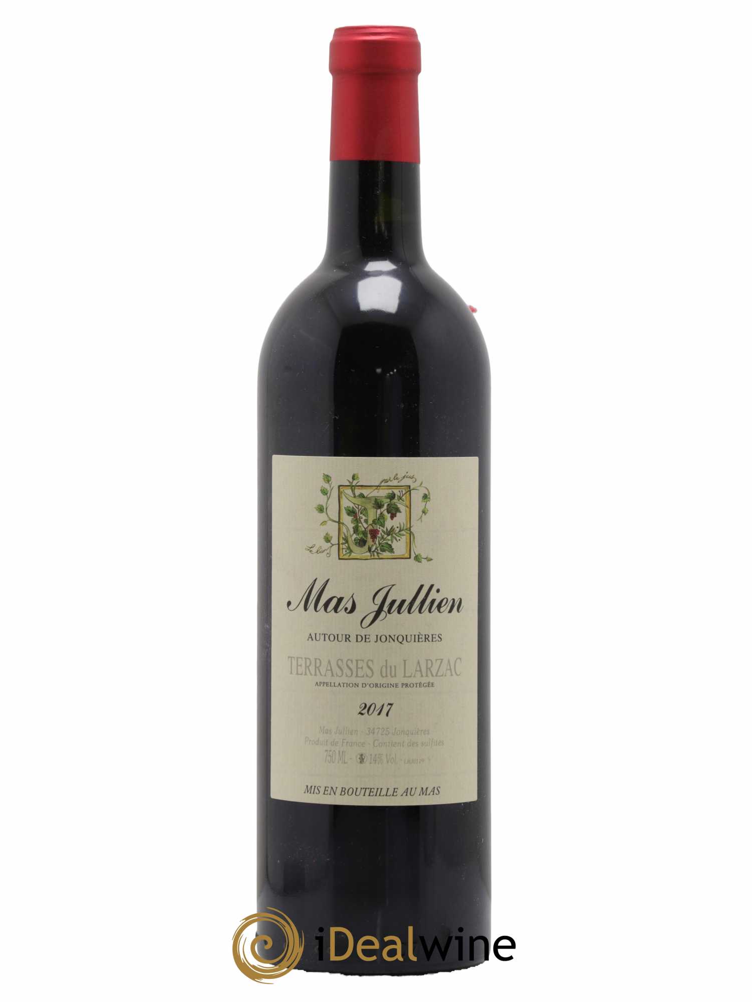 Terrasses du Larzac Mas Jullien Autour de Jonquières Olivier Jullien 2017 - Lot de 1 bouteille - 0
