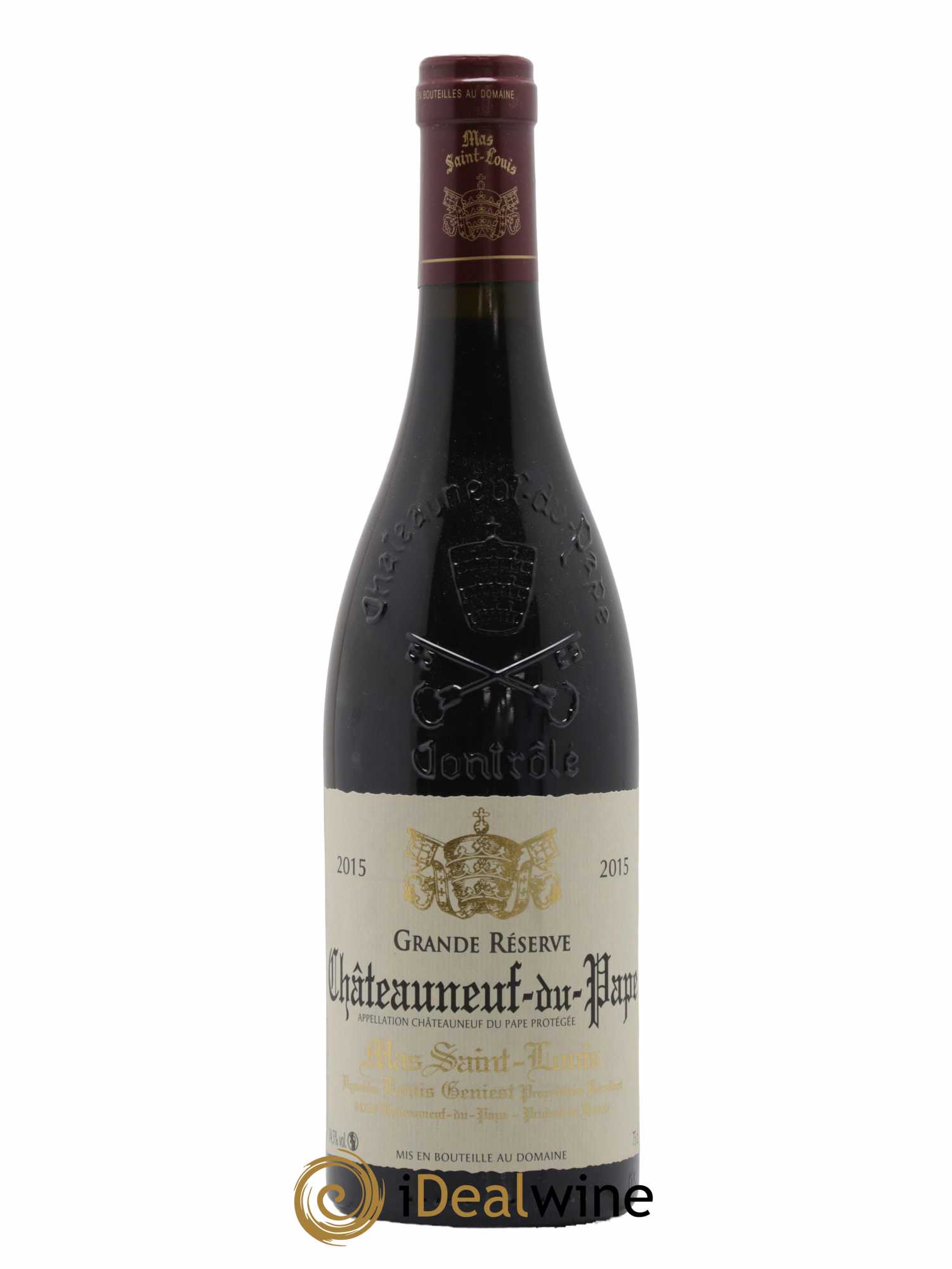 Châteauneuf-du-Pape Grande Réserve Mas Saint-Louis 2015 - Lot de 1 bouteille - 0